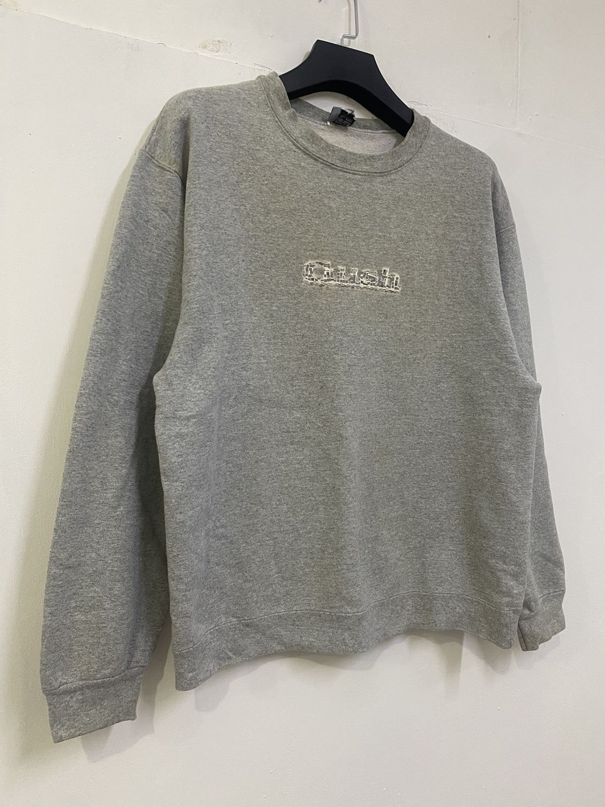 Vintage 💥GUSH CLOTHING SPELL OUT CENTER LOGO SWEATSHIRT VINTAGE 90s Size US L / EU 52-54 / 3 - 3 Thumbnail