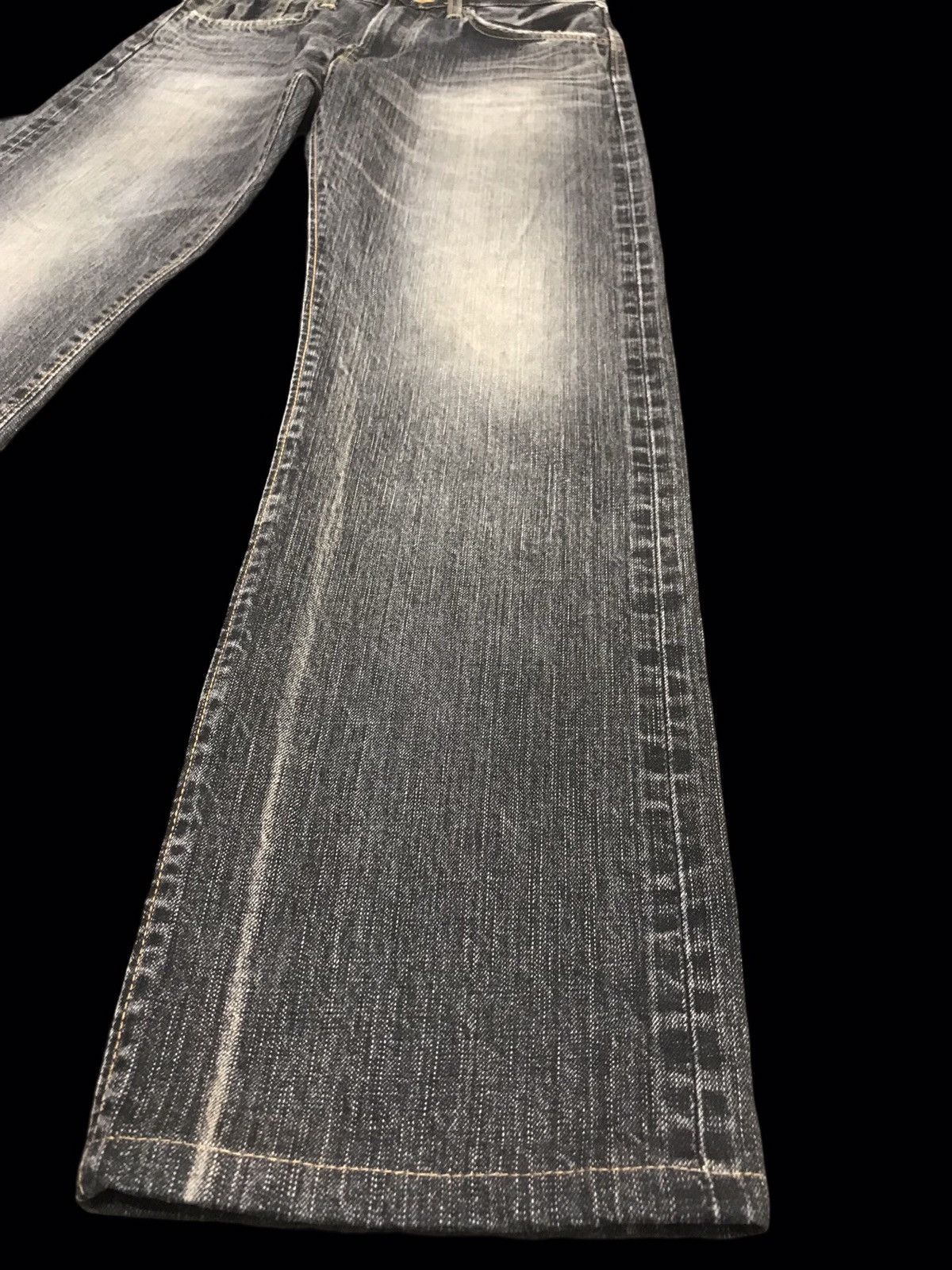 Edwin 💥90s Style💥Vtg EDWIN RAW FADE BLCK WASH Selvedge Denim F52 Size US 29 - 3 Thumbnail