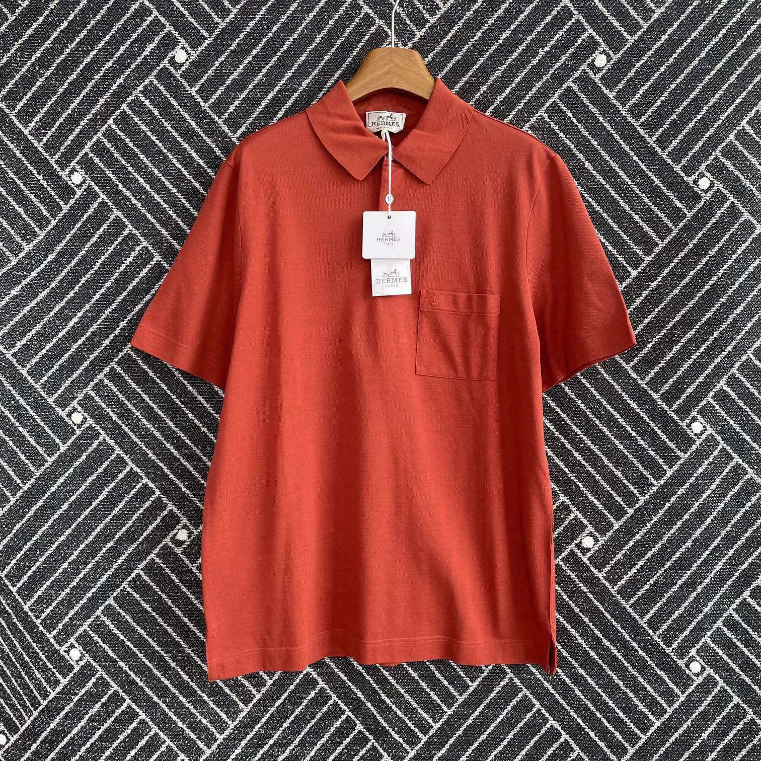 Hermes Hermes men's new Classic Orange polo shirt L Size US L / EU 52-54 / 3 - 1 Thumbnail