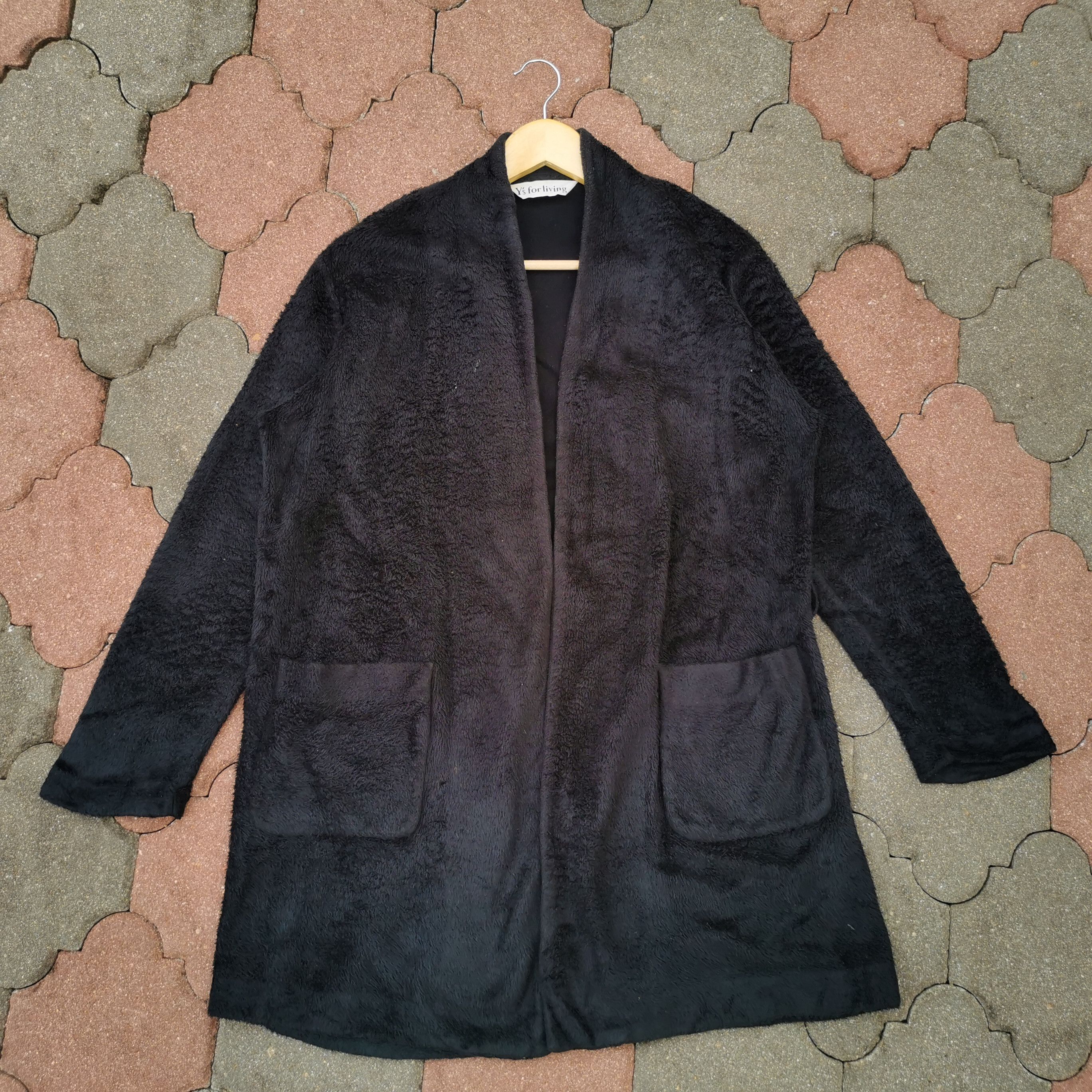 Japanese Brand × Y's × Yohji Yamamoto Y's for Living Yohji Yamamoto Fleece Cardigan Jacket Size US L / EU 52-54 / 3 - 1 Thumbnail
