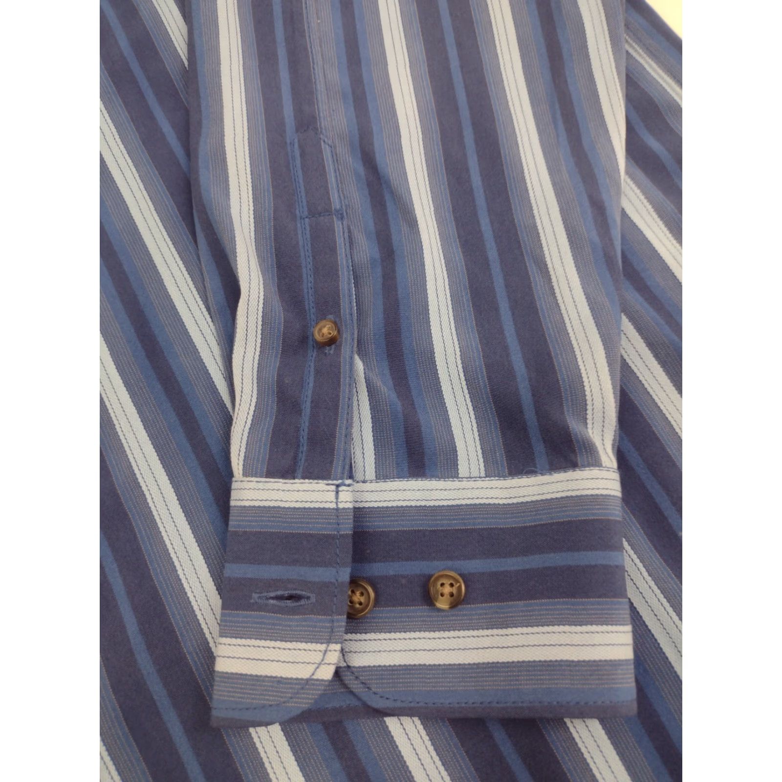 Tommy Bahama TOMMY BAHAMA Shirt Mens XL Silk Blue Striped Long Sleeve Button-Up Collared Aloha 100% Silk Size US XL / EU 56 / 4 - 7 Thumbnail
