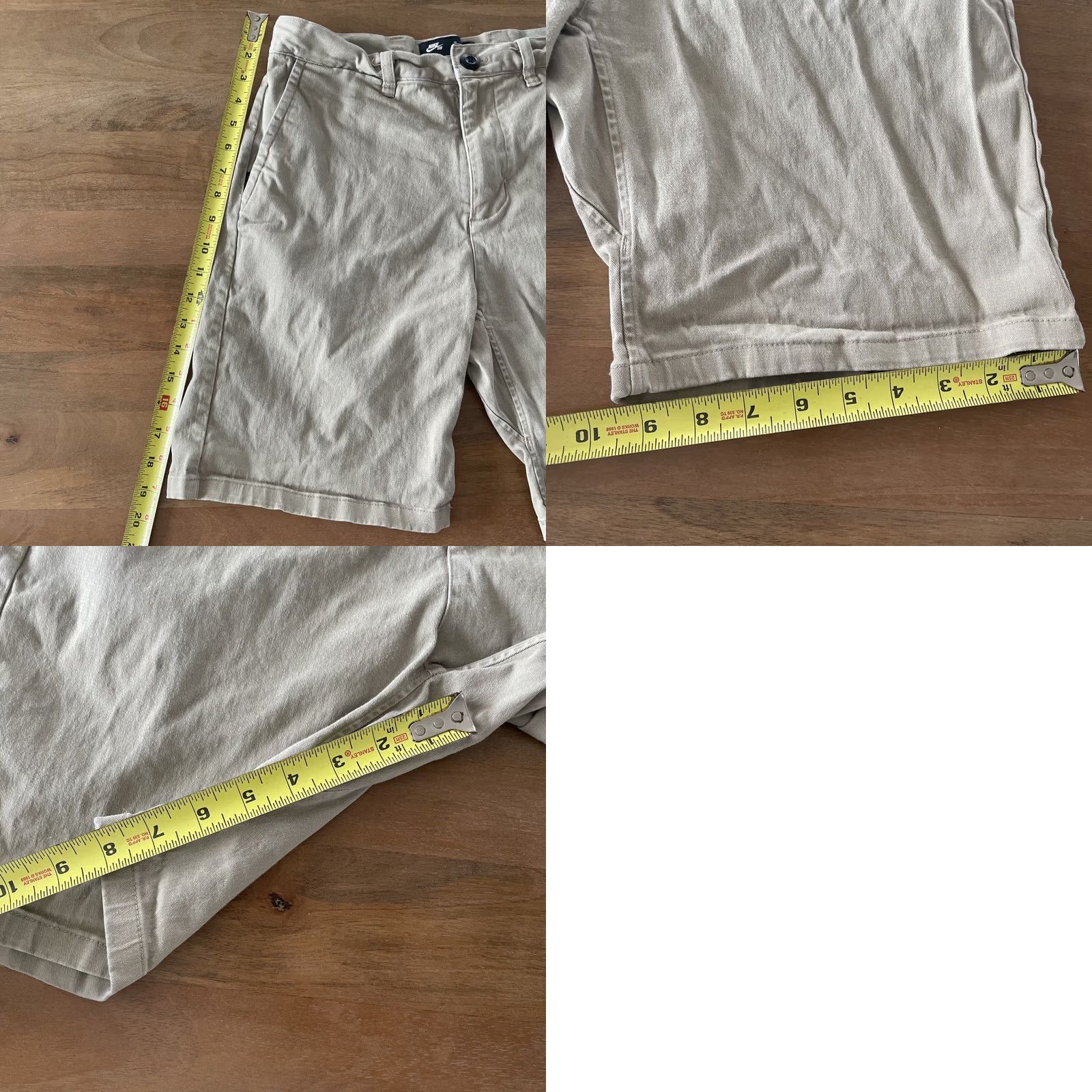 Nike Nike SB Shorts Men 30 M Tan Flat Front Canvas Khaki Bermuda Outdoor Chino Bermuda Outdoor Sports Retro 90s Logo Mens Size US 30 / EU 46 - 8 Thumbnail