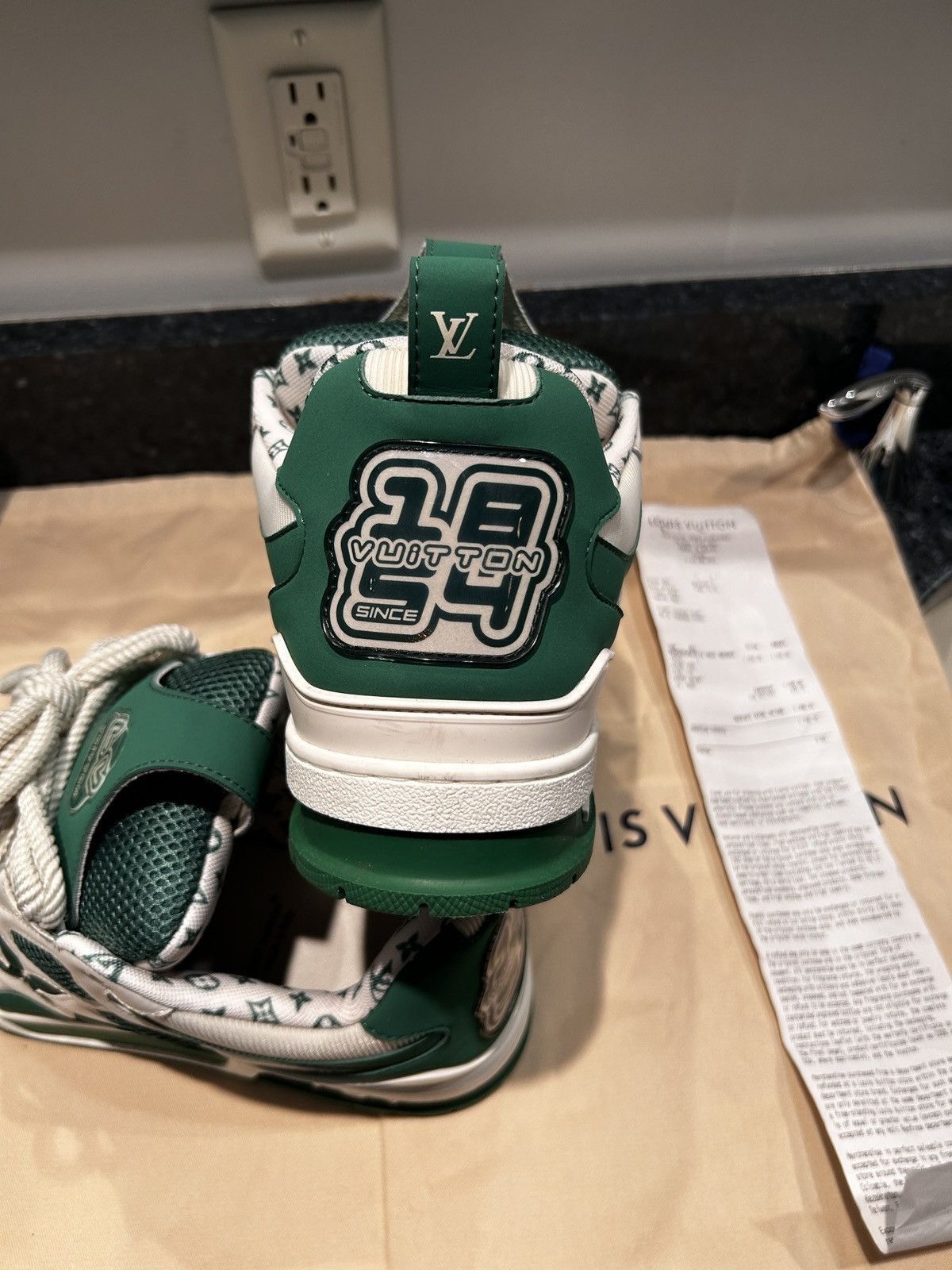 Louis Vuitton Louis Vuitton Skate Trainer ‘Green Size US 11 / EU 44 - 4 Thumbnail