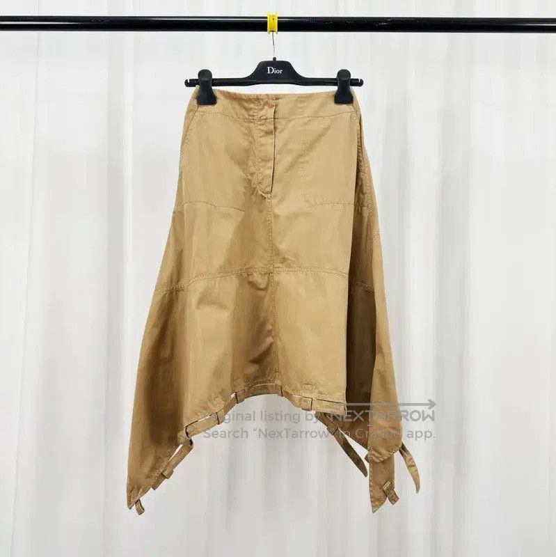Loewe Loewe Asymmetrical Khaki Midi Skirt . Size 22" - 1 Thumbnail