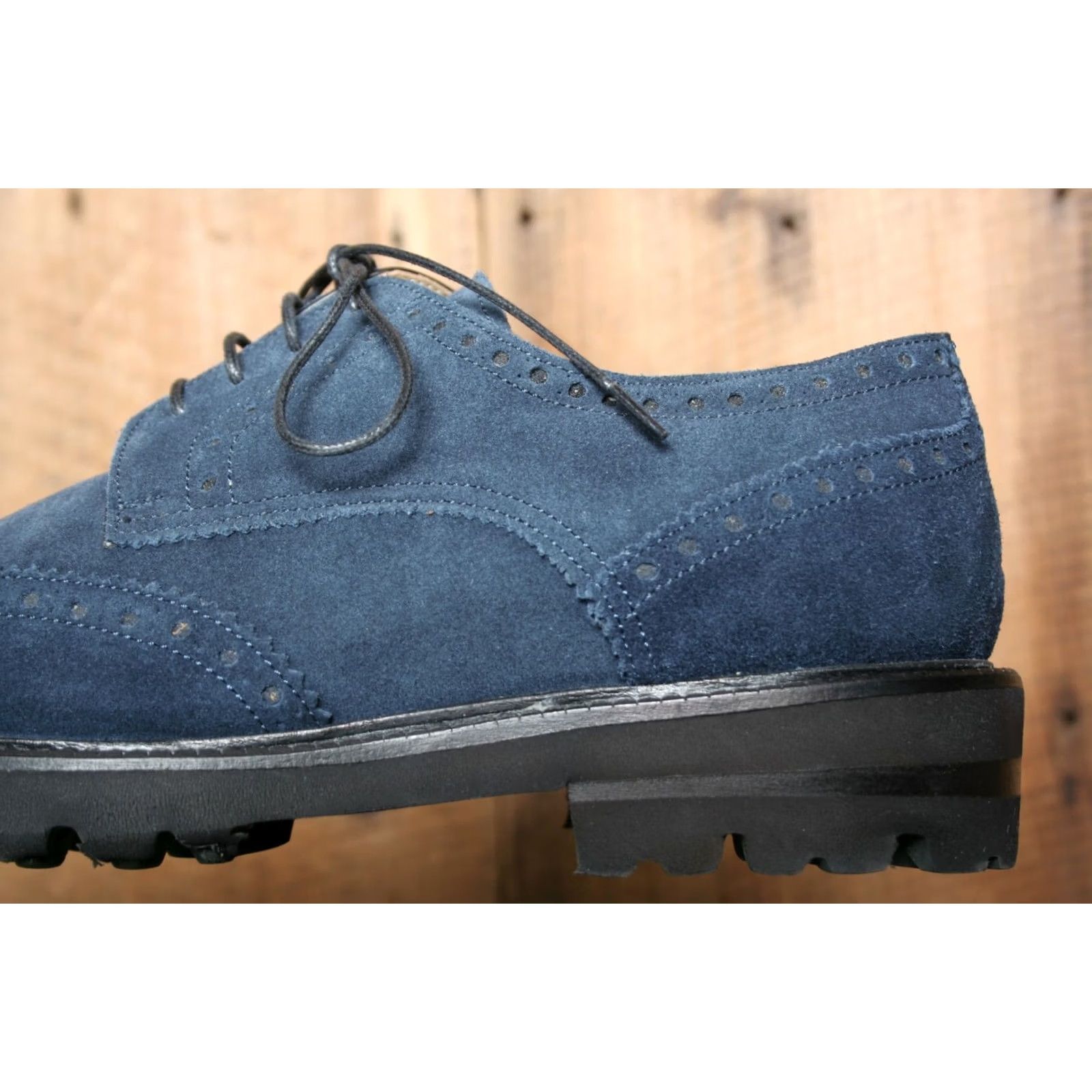 Angelo Nardelli ANGELO NARDELLI Blue Suede Wingtip Oxford Shoes EUR 42 US 9 Mens Leather Suede Oxford Wingtip Casual Lace Up Navy Blue Size US 9 / EU 42 - 7 Thumbnail