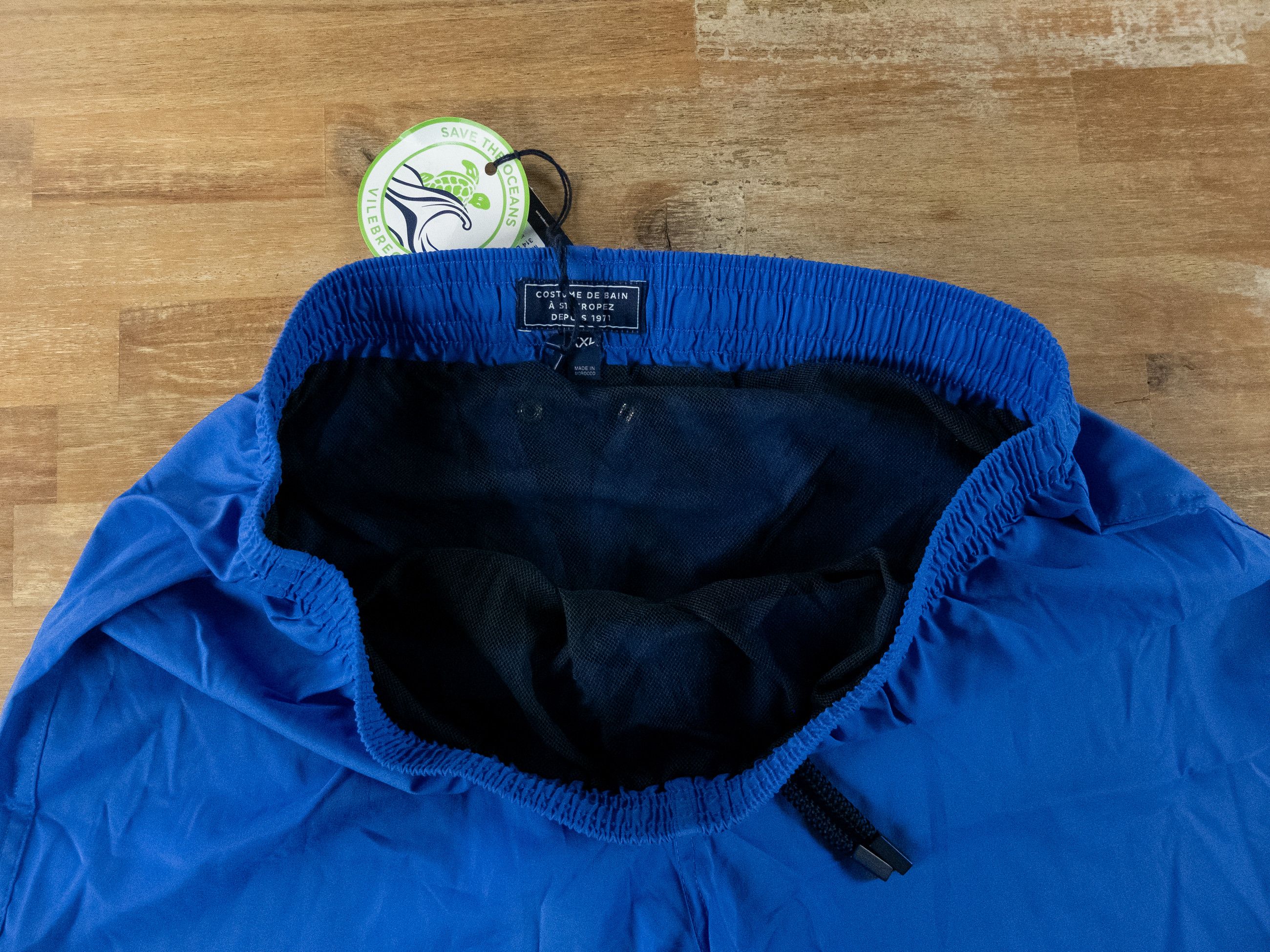 Vilebrequin VILEBREQUIN Bleu de Mer solid blue swim shorts XXL Size US 38 / EU 54 - 6 Thumbnail