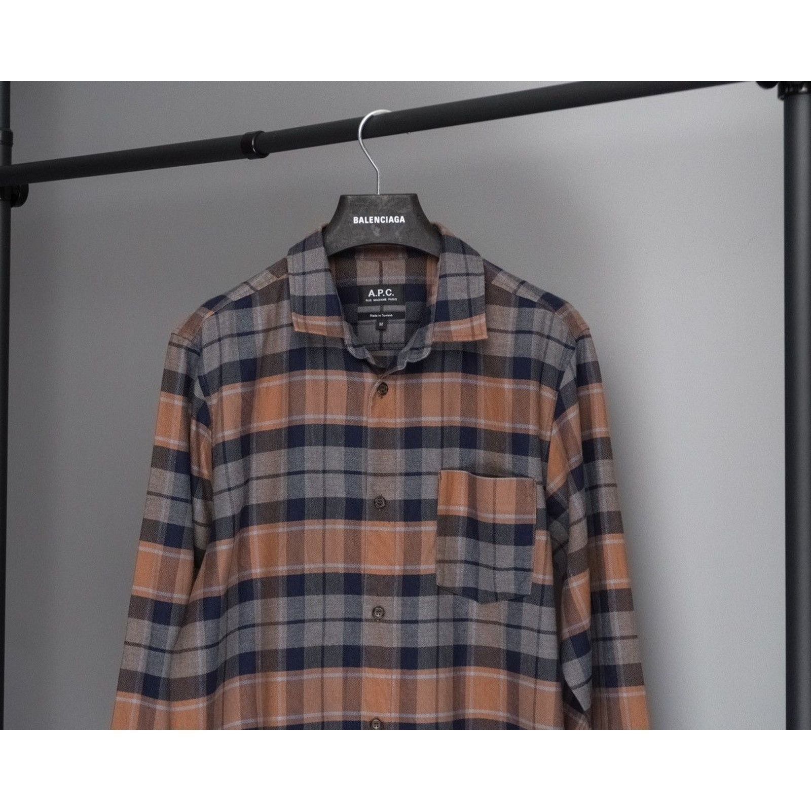 A.P.C. Vintage apc check plaid flannel linen long sleeve shirt Size US M / EU 48-50 / 2 - 2 Thumbnail