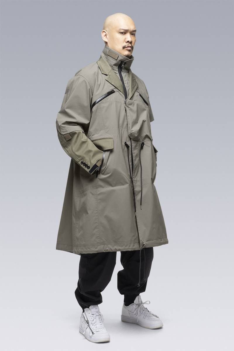 Acronym × Sacai Sac-j2760 trench coat - alpha green SIZE 2/M Size US M / EU 48-50 / 2 - 2 Thumbnail