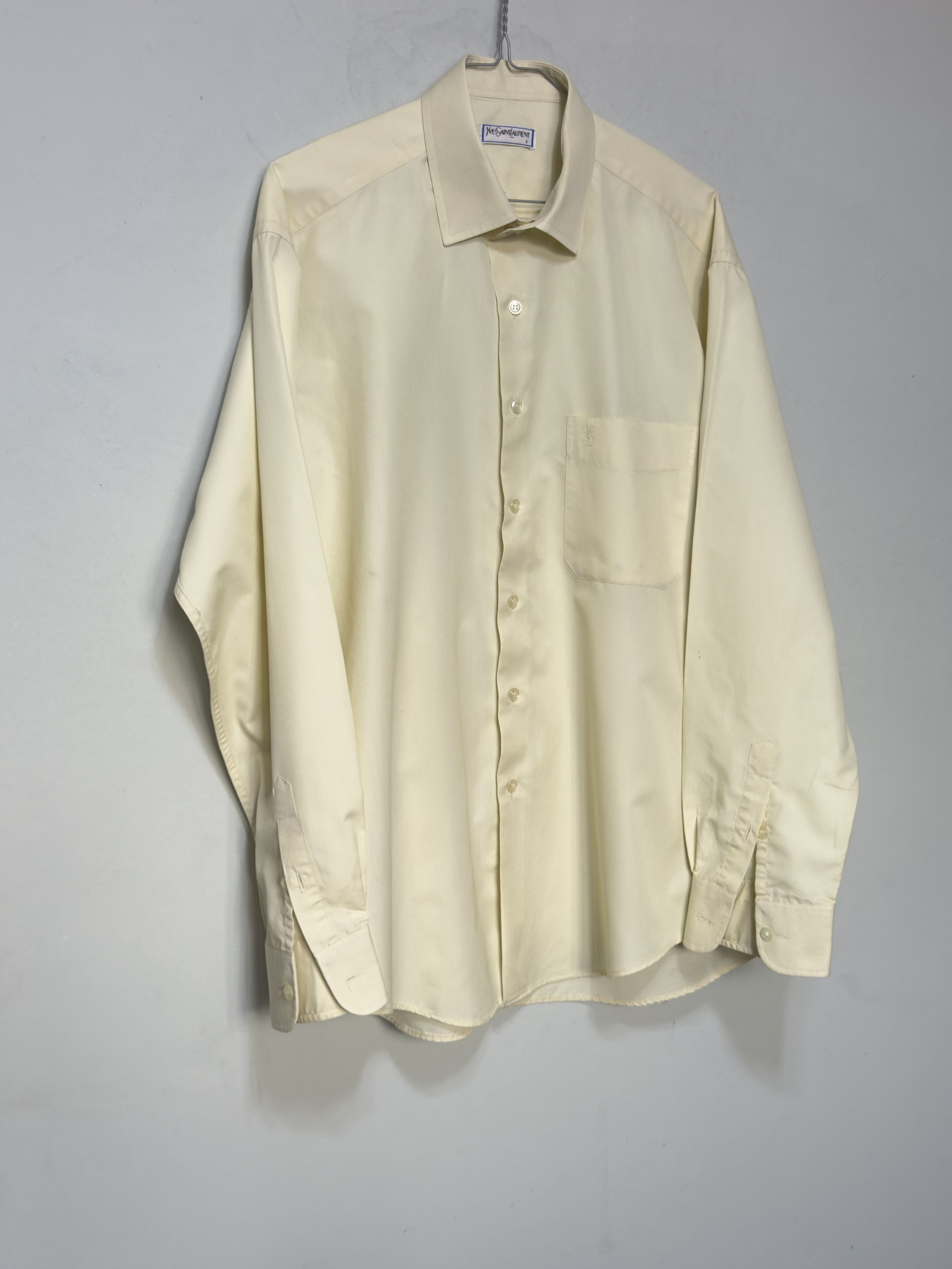 HOT Oversized Shirt Yellow Ysl Oxford Shirt Yellow Shirt Ysl Yves