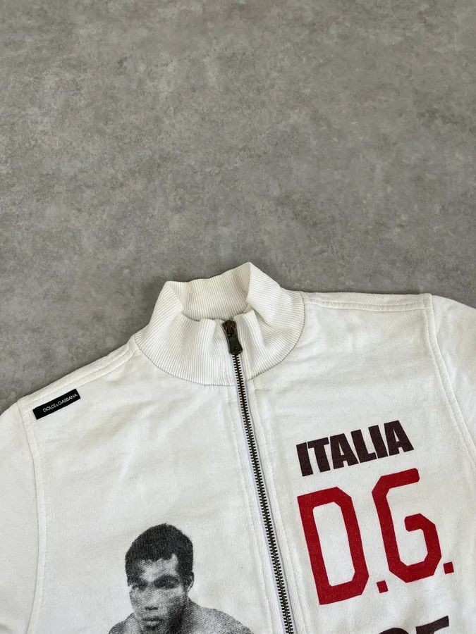 Dolce & Gabbana 2000s Dolce & Gabbana White Ali Boxer Zip-up Sweater Size US S / EU 44-46 / 1 - 4 Thumbnail