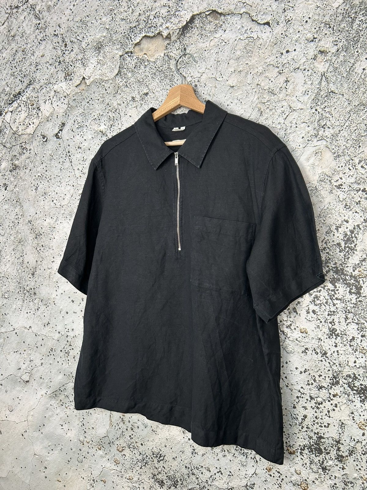 Arket Arket Premium Zip Polo Shirt Linen Streetwear Skate Summer Size US M / EU 48-50 / 2 - 2 Thumbnail