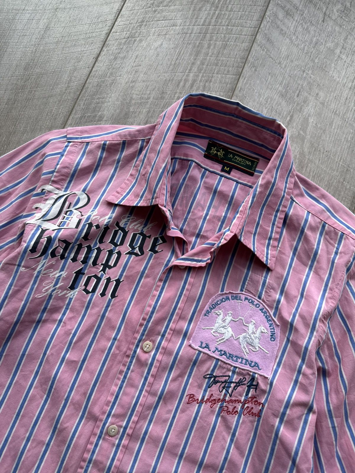 La Martina La Martina Vintage Polo Club Bridgehamton New York Y2K Shirt Size US M / EU 48-50 / 2 - 3 Thumbnail