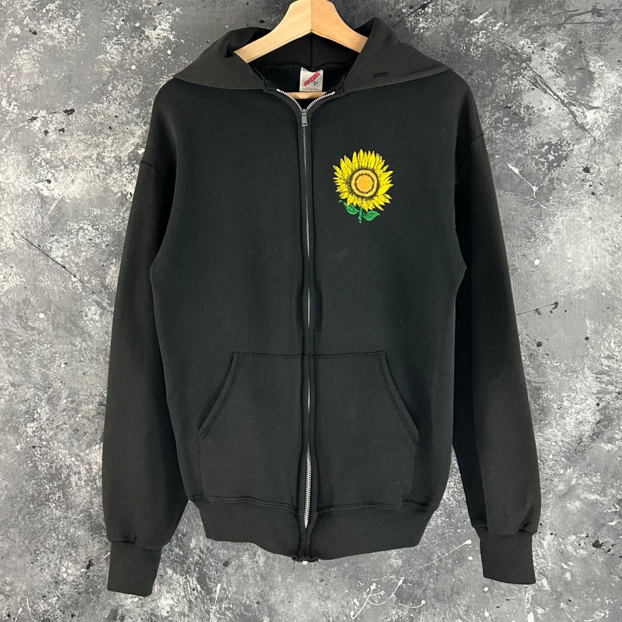 Vintage Vintage 1990’s Sunflower black hoodie Size US M / EU 48-50 / 2 - 1 Thumbnail