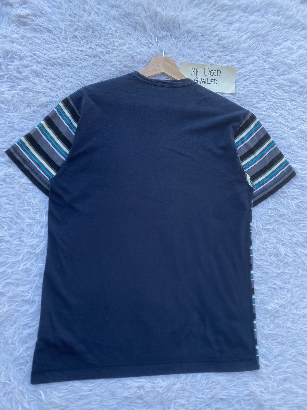Comme des Garcons Homme Rare AD2009 Comme Des Garcons Homme Stripes Tshirt Size US S / EU 44-46 / 1 - 13 Thumbnail