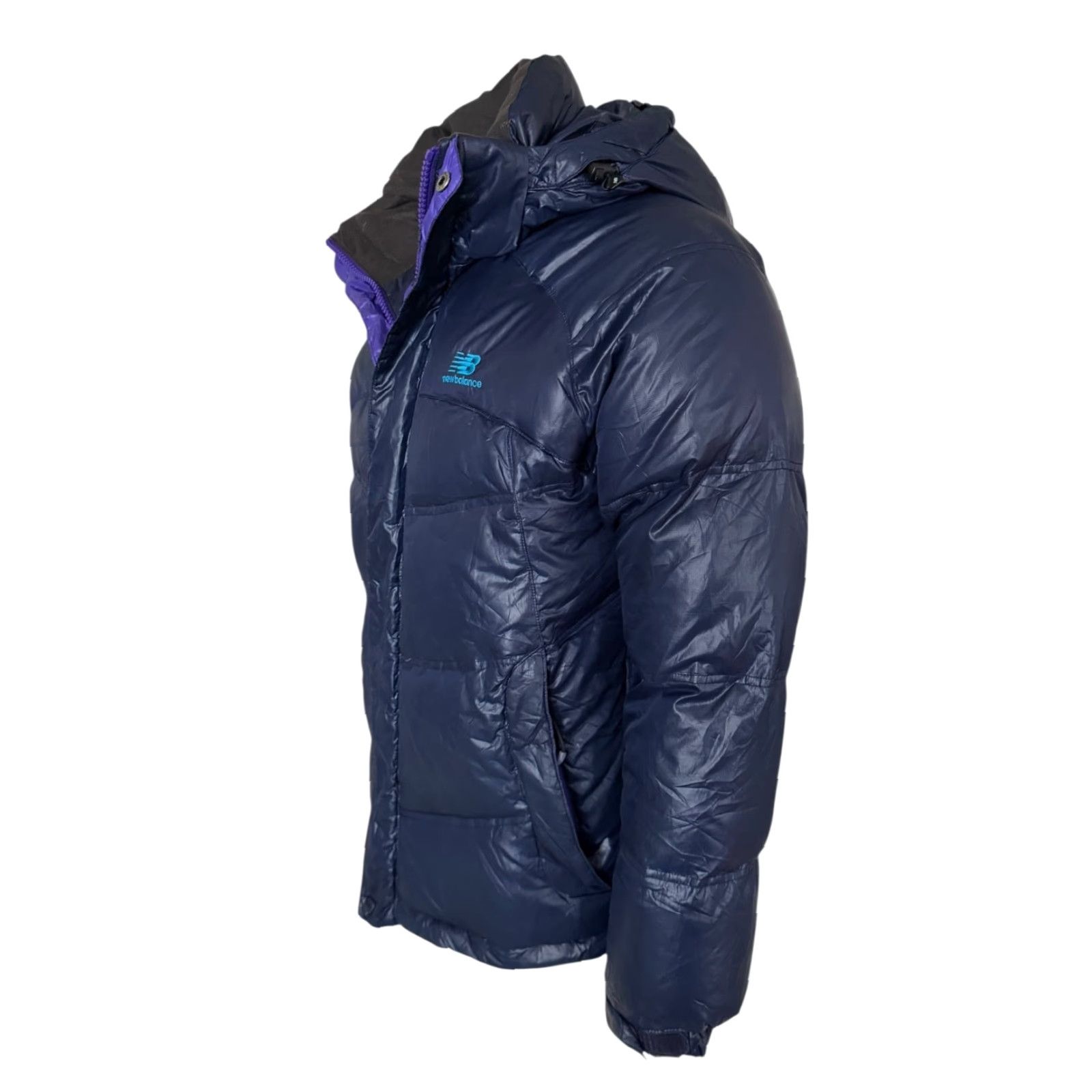 New Balance New Balance Navy Hooded Puffer Jacket L / 100 Navy Down Duck fill Hooded Mens Jacket Size US L / EU 52-54 / 3 - 5 Thumbnail