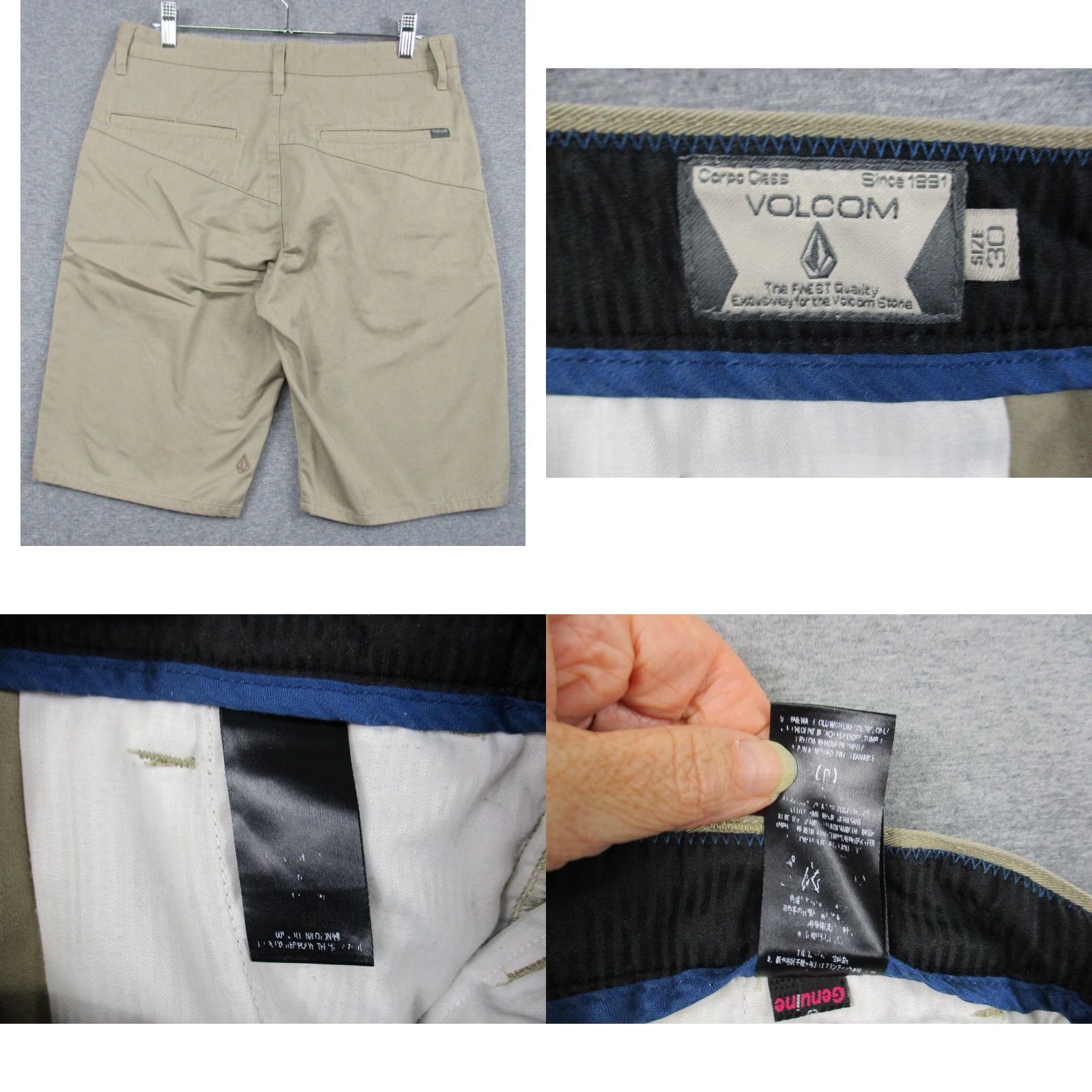 Volcom VOLCOM Chino Shorts 30 Mens Khaki Casual Pockets Logo Size US 30 / EU 46 - 8 Thumbnail