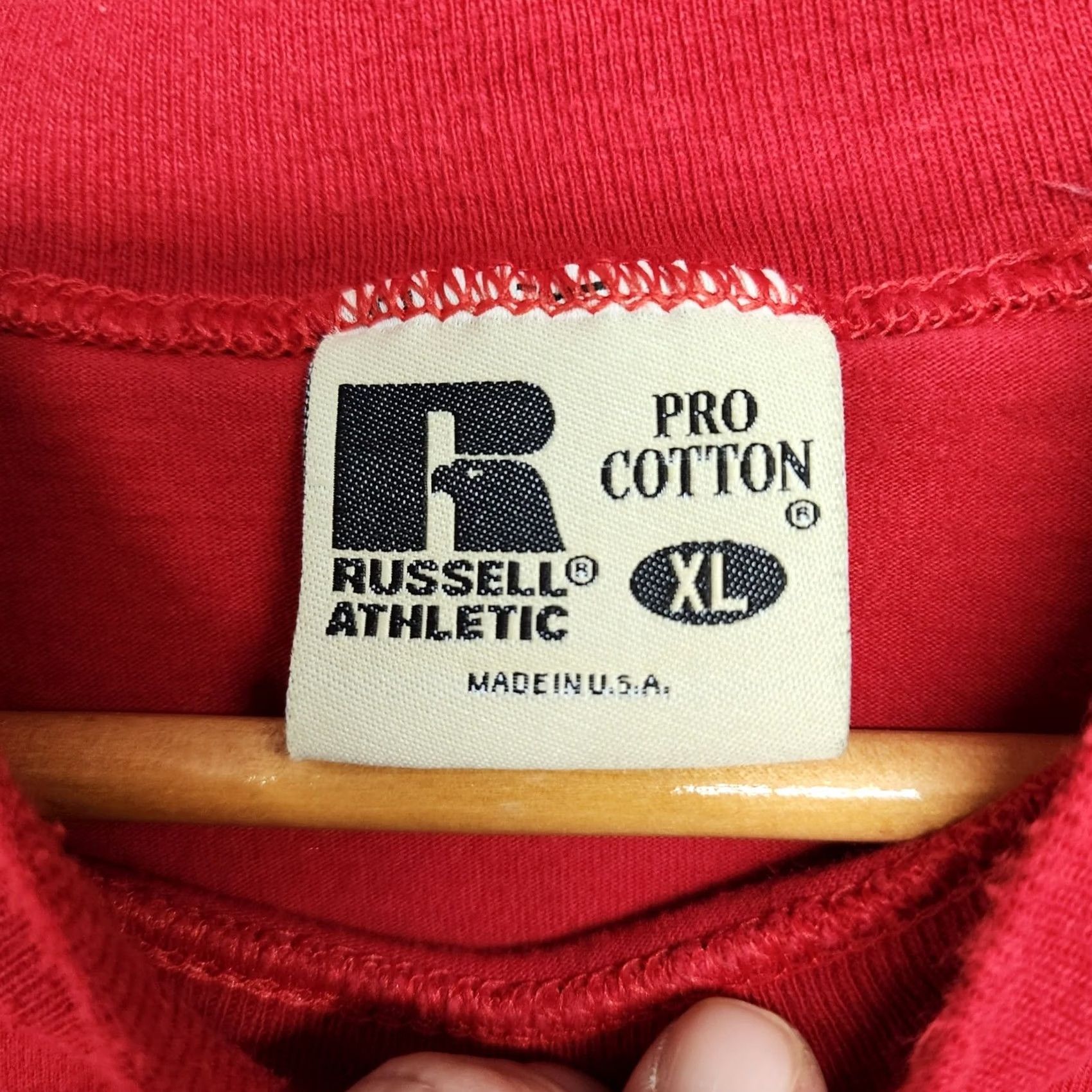 Russell Athletic VINTAGE University of Pennsylvania Quaker Basketball Russell Athletic Shirt Mens XL Red Long Sleeve Crew Neck Mens XL Red Russell Athletic T-Shirt 80s Size US XL / EU 56 / 4 - 3 Thumbnail