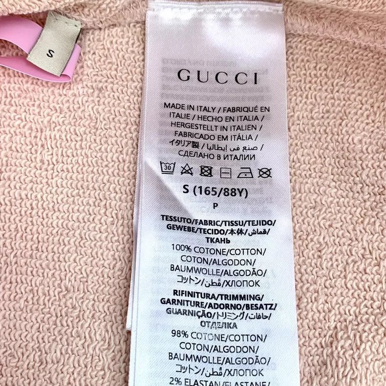 Gucci Pink Gucci Logo Hoodie with Long Sleeves-2505 Size S / US 4 / IT 40 - 7 Thumbnail