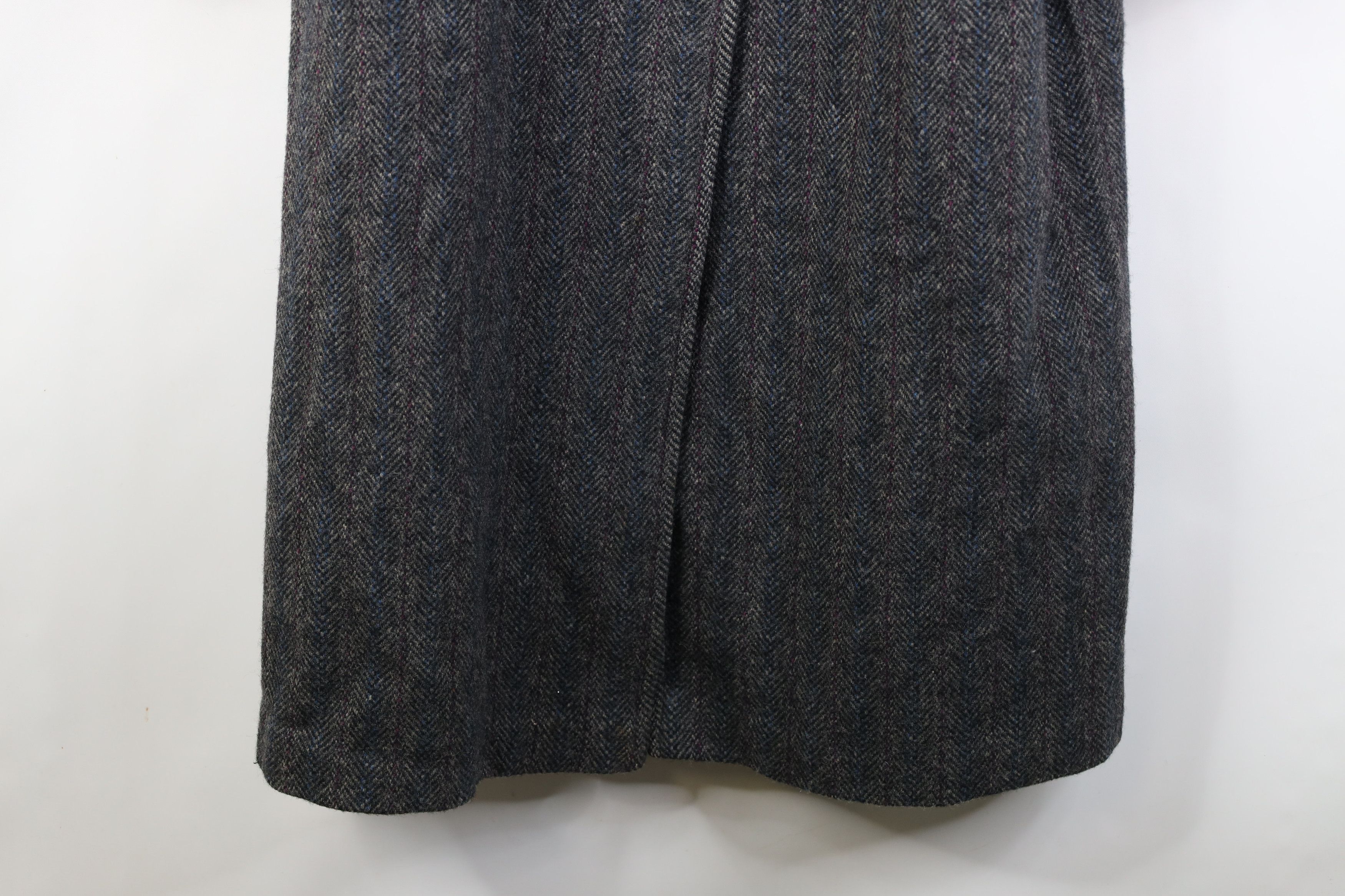 Vintage Vintage 70s Streetwear Wool Tweed Herringbone Overcoat USA Size L / US 10 / IT 46 - 4 Thumbnail