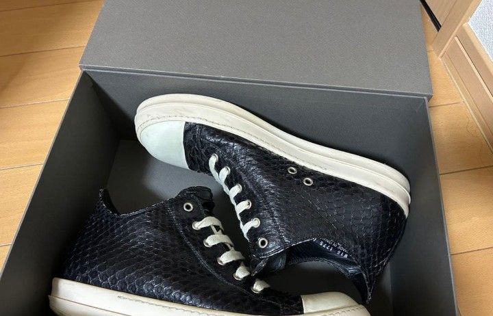 Rick Owens Snake skin lows ss16 Size US 11 / EU 44 - 1 Thumbnail