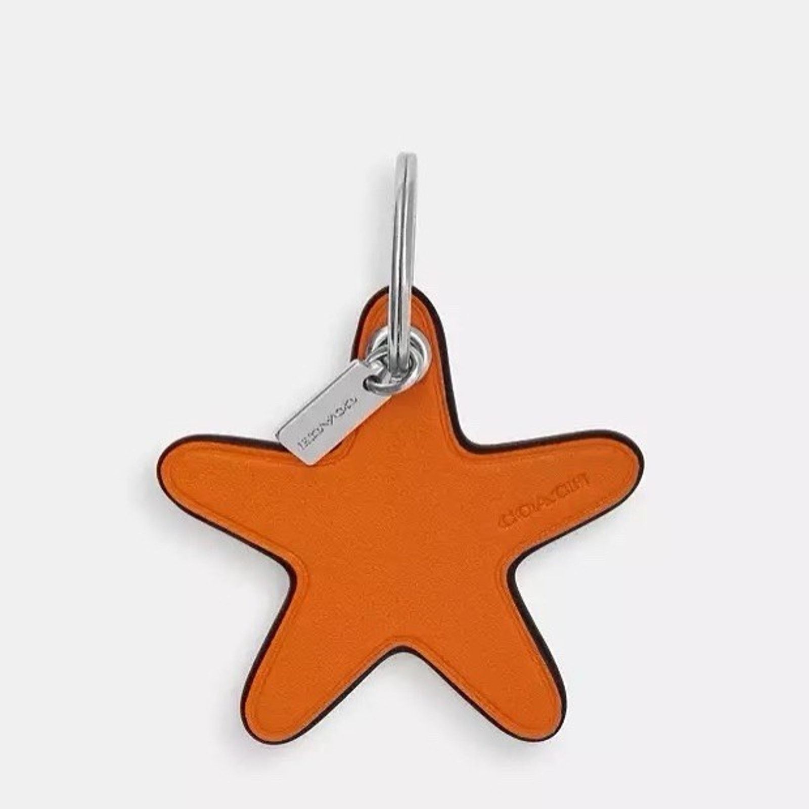 Coach NWT COACH CBL99 Star Bag Charm Silver/Bright Mandarin Size ONE SIZE - 4 Thumbnail