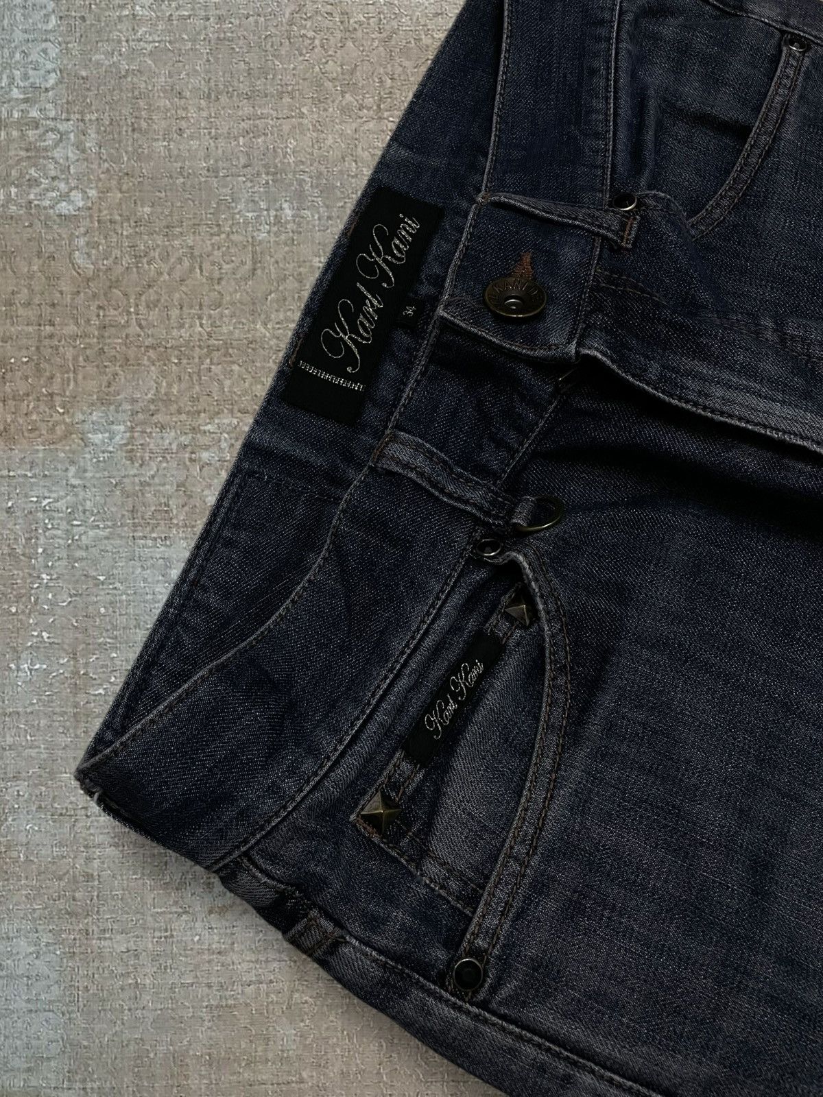 Karl Kani Vintage 1990s Designer Karl Kani Streetwear Style Denim Size US 33 - 6 Thumbnail