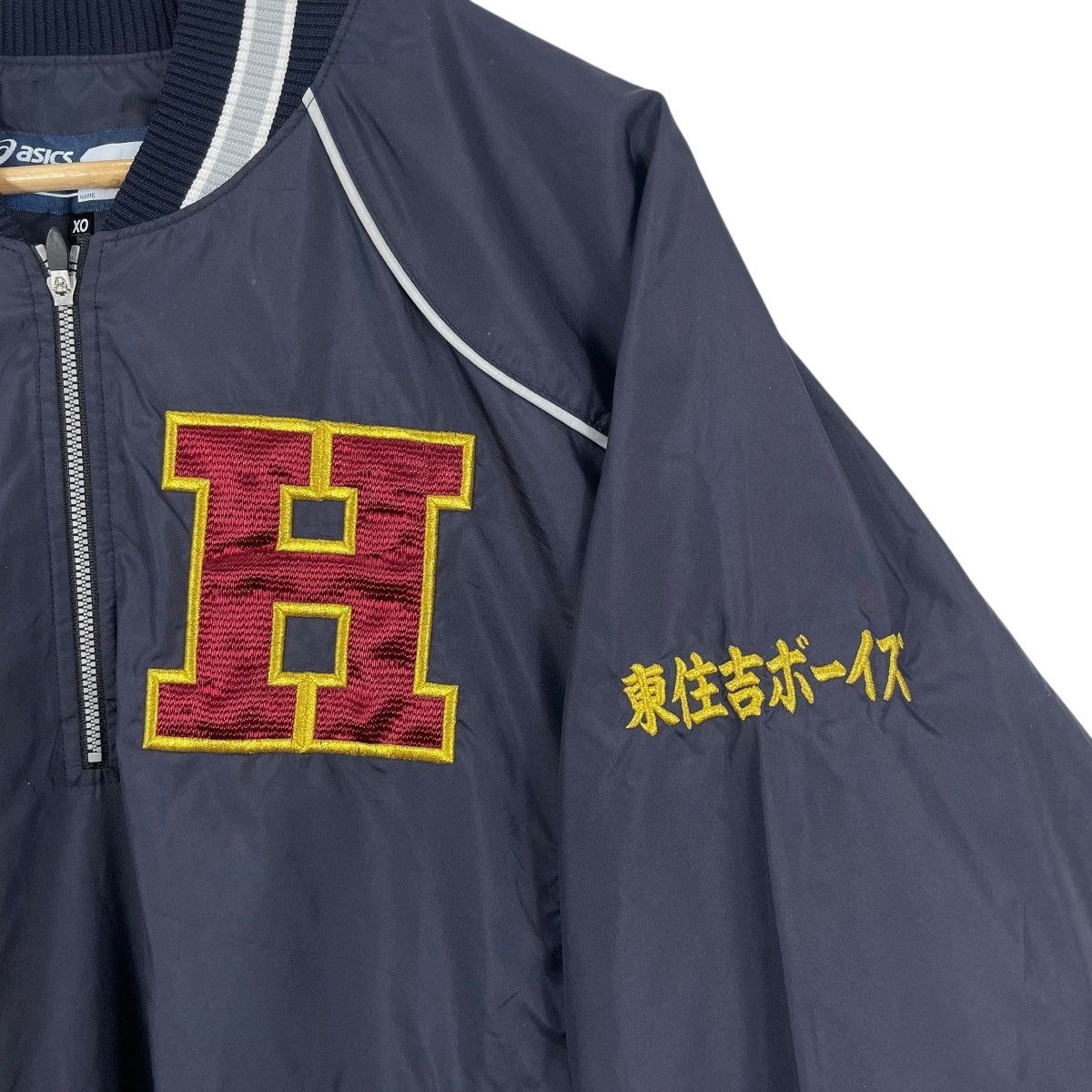Asics Vintage Japan Baseball Team Half Zip Nylon Jacket Size US XL / EU 56 / 4 - 6 Thumbnail