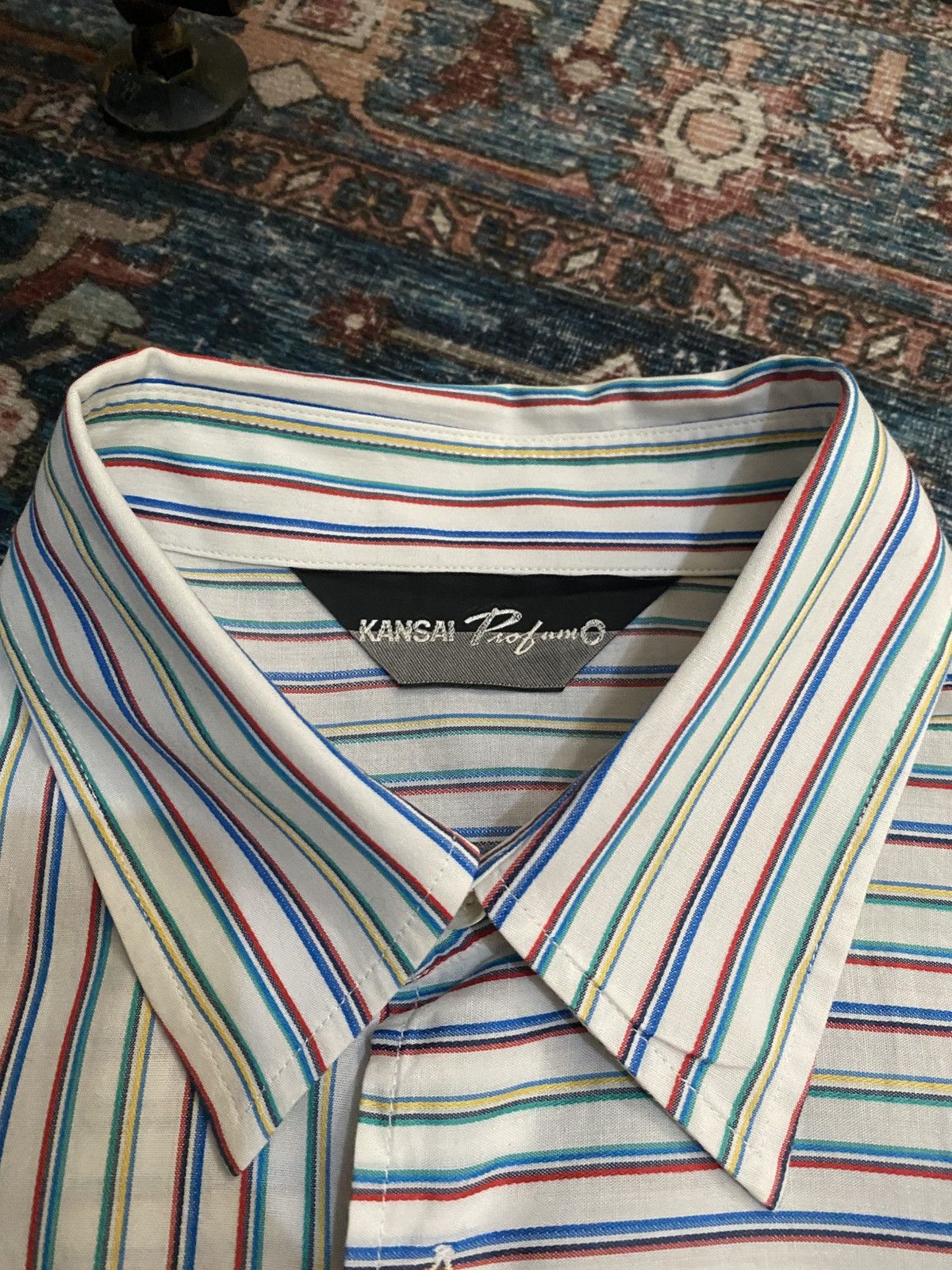 Vintage Kansai Yamamoto ProfumO Stripe Diamond Pocket Size US L / EU 52-54 / 3 - 3 Thumbnail