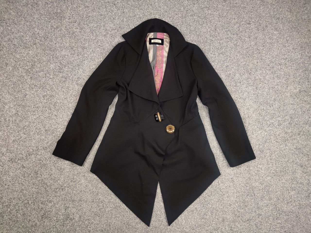 Vintage Vintage Angelo Marani Italy Designer Black Classic Jacket Size M / US 6-8 / IT 42-44 - 10 Thumbnail