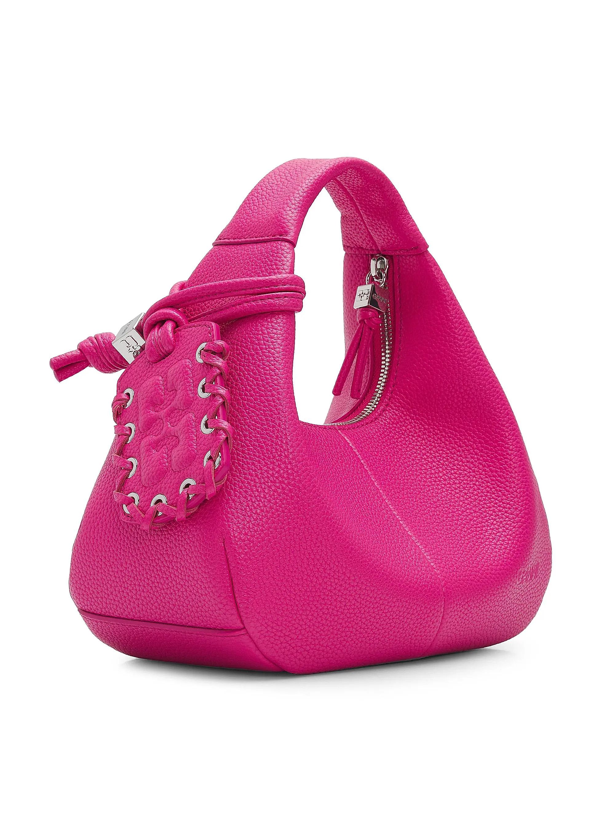 Ganni os11x0526 Size: OS / Mini Logo Hobo Bag in Pink Size ONE SIZE - 2 Thumbnail