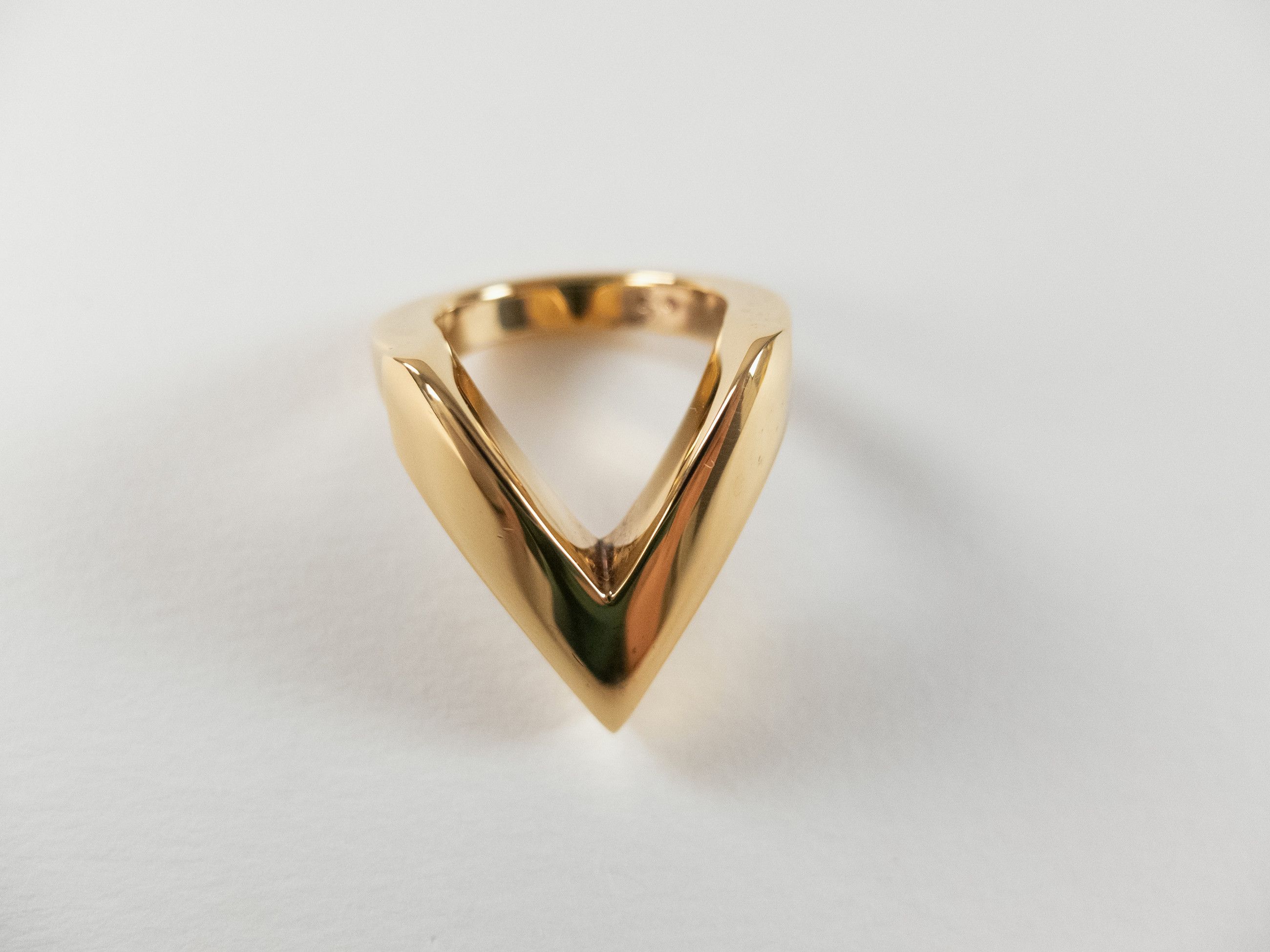 Bottega Veneta BOTTEGA VENETA gold plated silver triangle signet ring 7 15 Size ONE SIZE - 4 Thumbnail