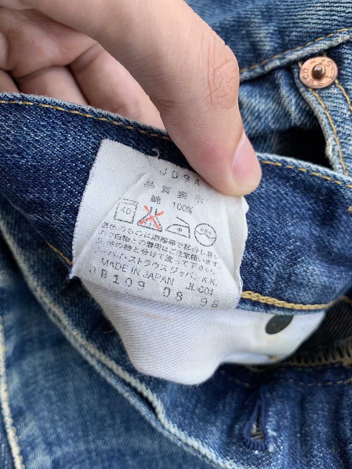 Levi's × Vintage Vintage Levis Big E 503B Selvedge Distressed Denim Size US 34 / EU 50 - 12 Thumbnail