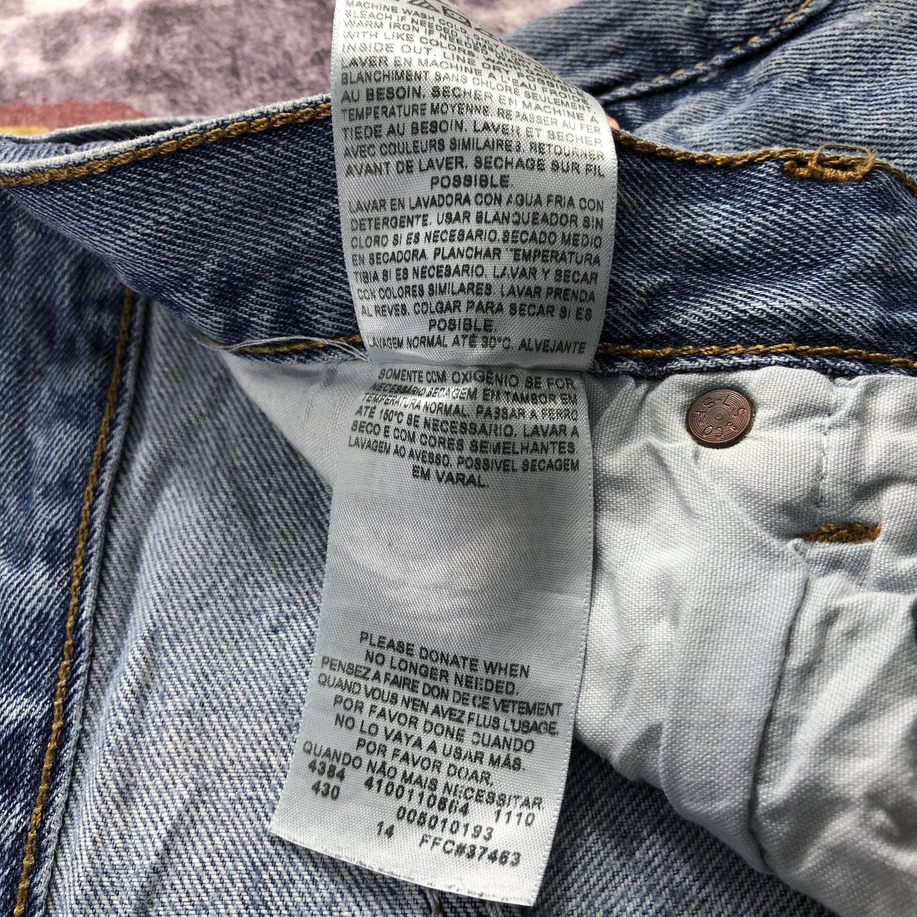 Levi's Vintage Distress Levis 501 Jeans-JM2114 Size US 36 / EU 52 - 11 Thumbnail