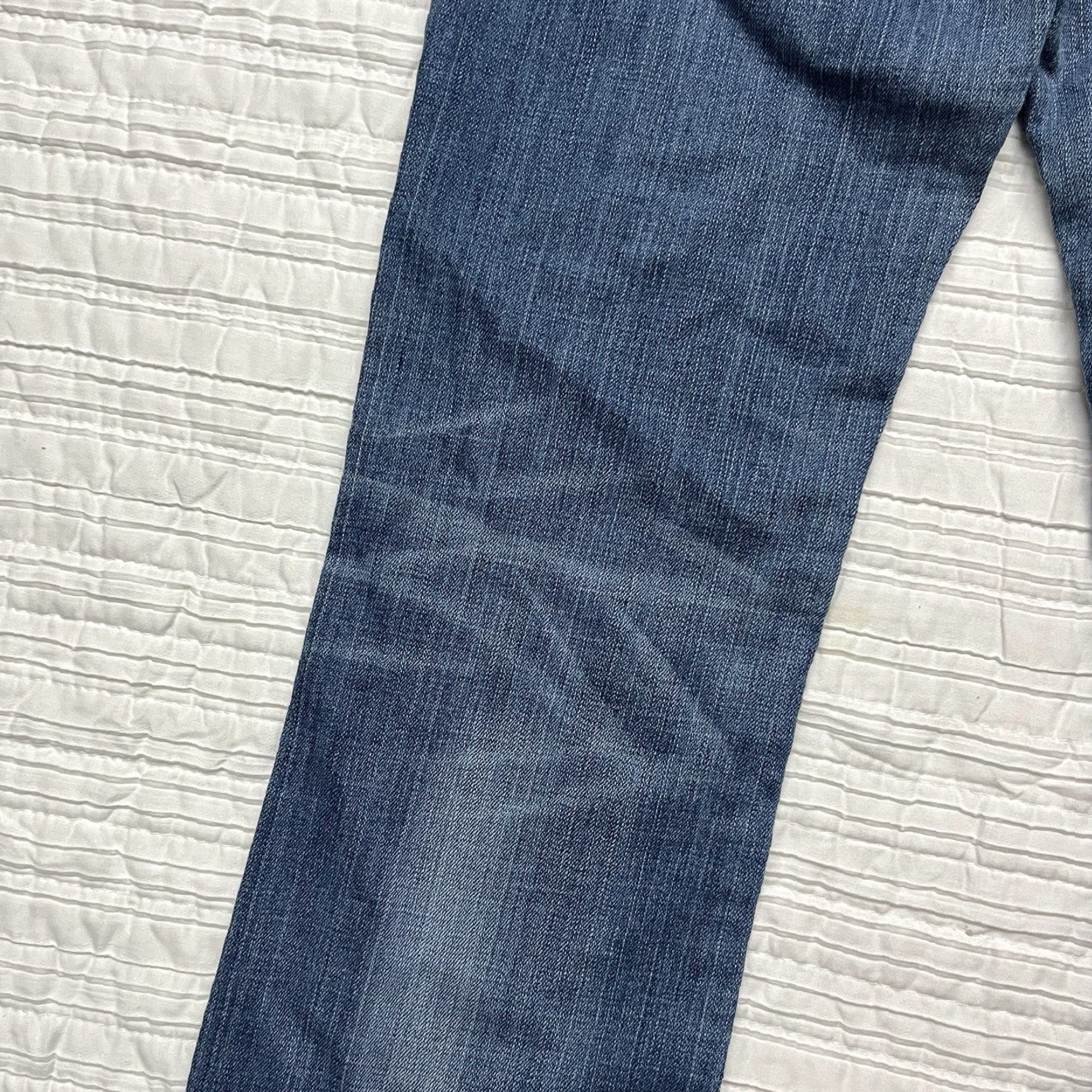 Vintage VINTAGE Rock Revival Jeans Womens 26x30 Blue Skinny Jasna Distressed Embroidered Pockets Size 30" / US 8 / IT 44 - 7 Thumbnail