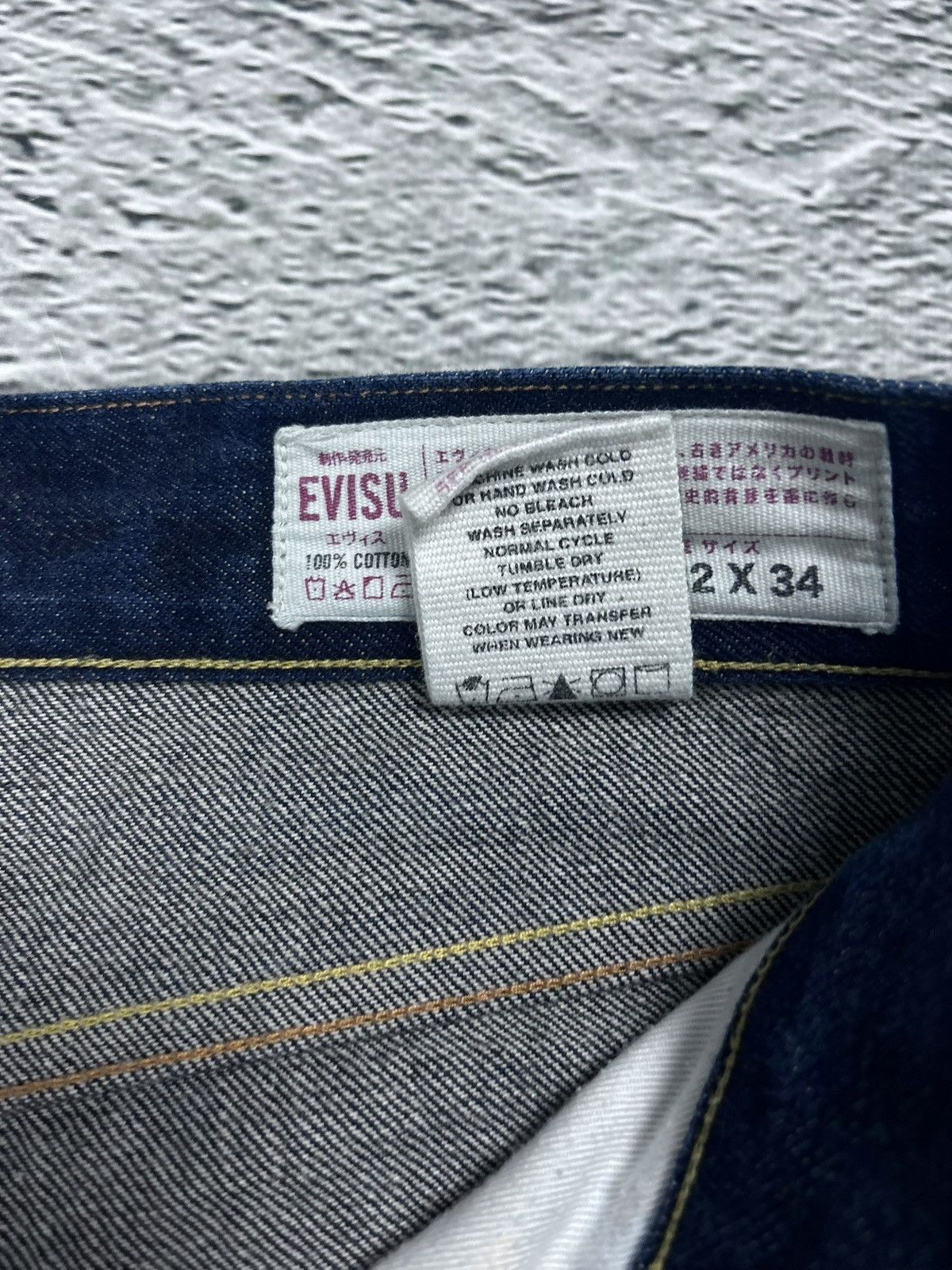 Evisu Evisu jorts navy blue shorts denim red seagulls handpainted Size US 32 / EU 48 - 6 Thumbnail
