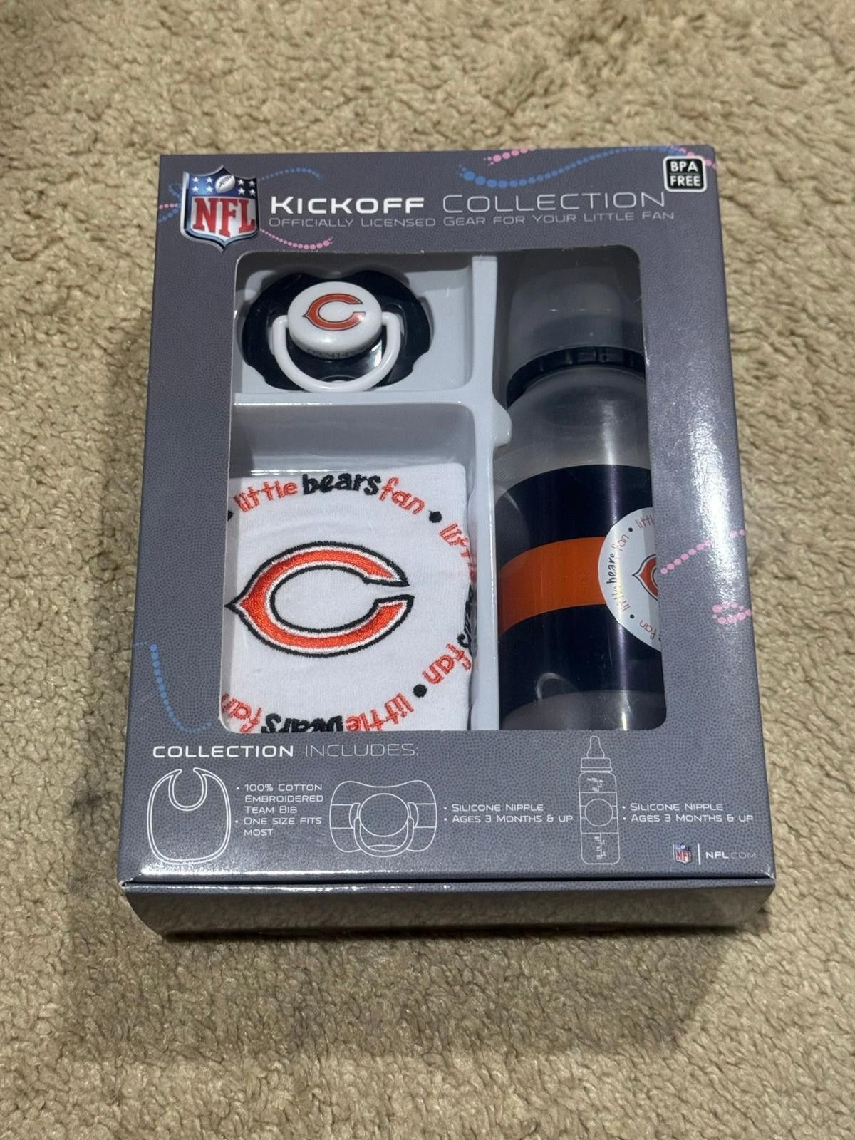 Other NFL Chicago Bears - 3pc Gift Set (Bottle, Bib & Pacifier) Size ONE SIZE - 2 Thumbnail