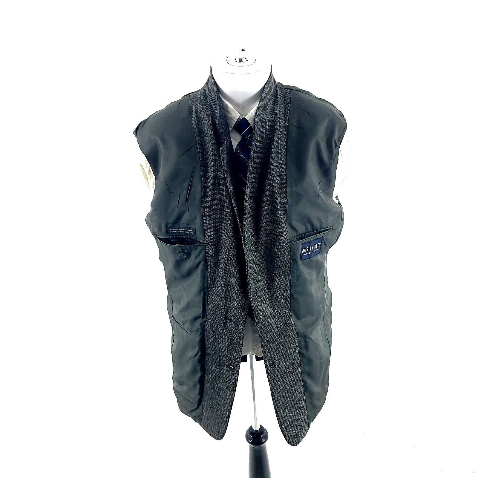 Austin Reed Austin Reed Thick Wool 2 Button 2 Piece Suit 38L Gray Basket Size 38L - 10 Thumbnail