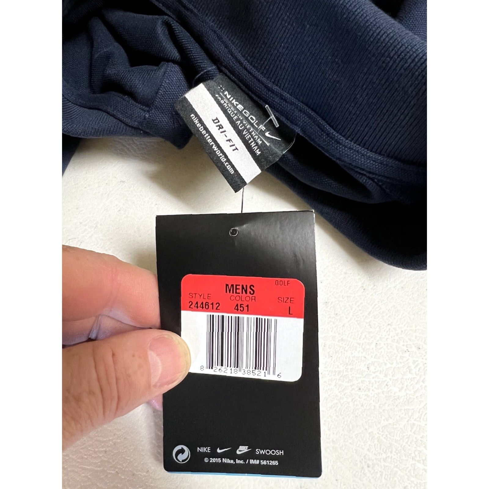 Nike Nike Dri-Fit Polo Golf Shirt Embroidered Navy Blue Short Sleeve L for Men Size US L / EU 52-54 / 3 - 6 Thumbnail