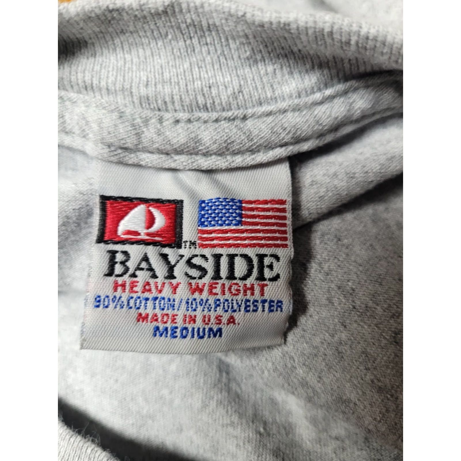 Vintage USW Local 1-346 Toledo OH T Shirt Medium Bayside 90% Cotton 10% Polyester Gray Crew Neck Short Sleeve Men Union Shirt Size US M / EU 48-50 / 2 - 4 Thumbnail