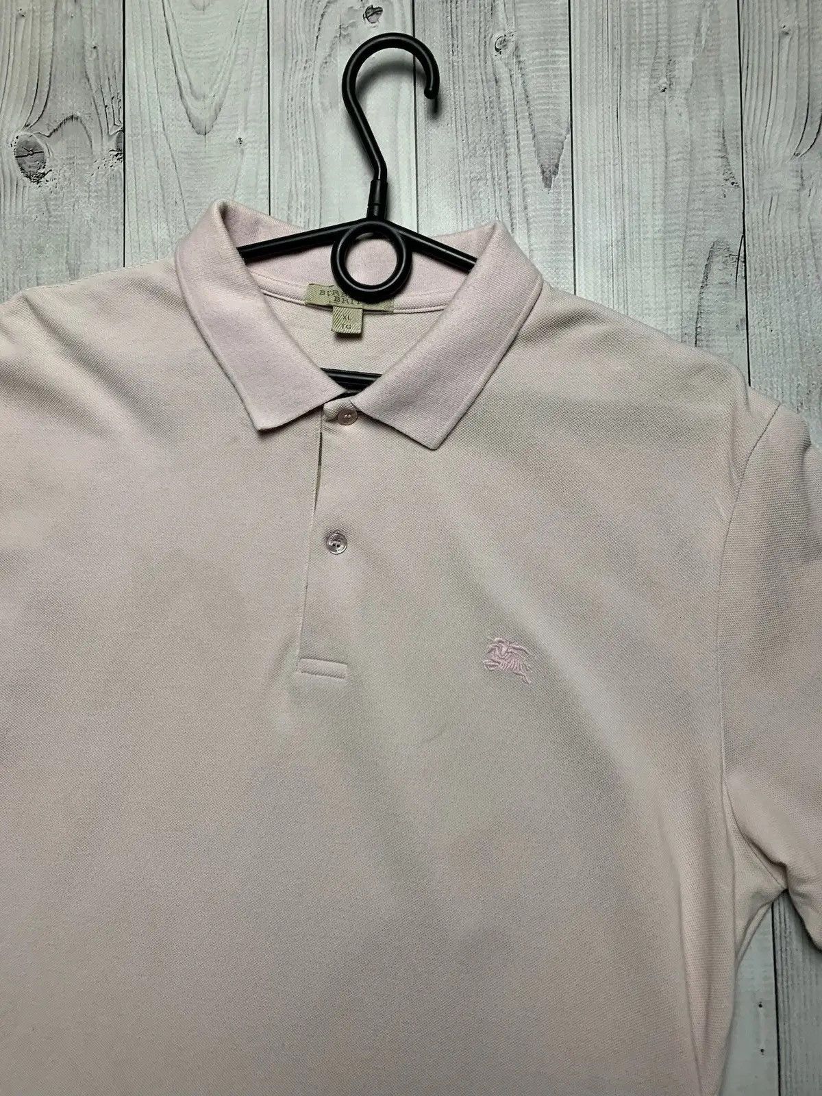 Burberry Vintage Burberry polo short sleeve pink logo Size US XL / EU 56 / 4 - 2 Thumbnail