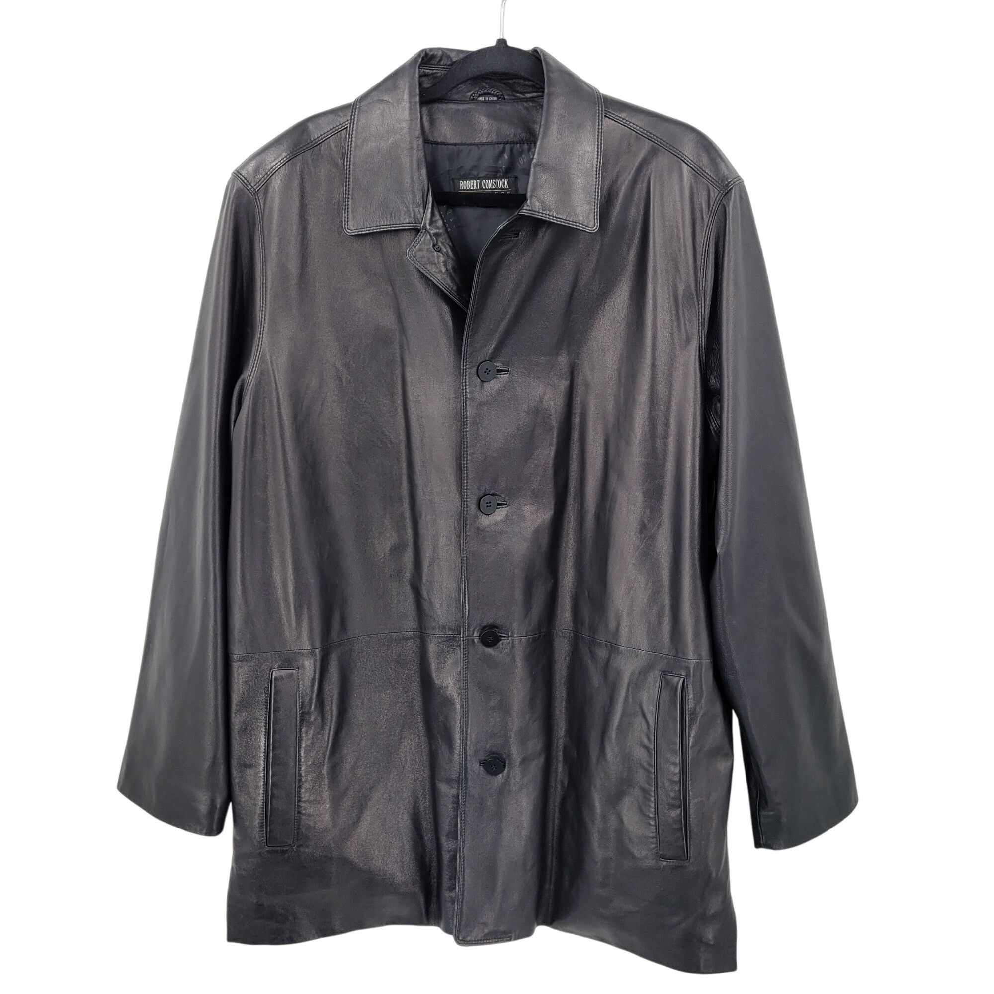 Robert Comstock Mens Robert Comstock Endurance Black Buttery Genuine Leather Size US XL / EU 56 / 4 - 10 Thumbnail