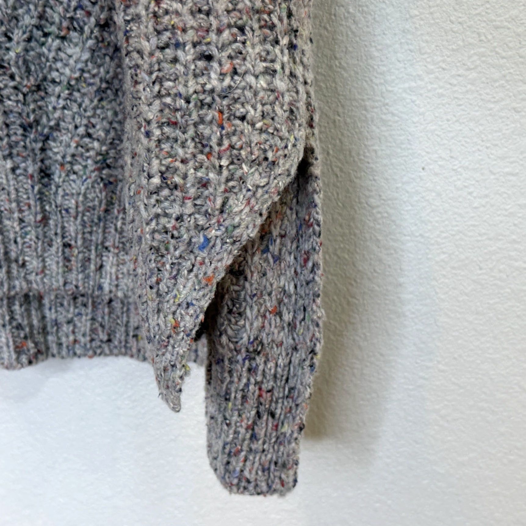 Madewell Madewell Turtle Neck Sweater Womens Size Medium Gray Pullover High Low Slits Size M / US 6-8 / IT 42-44 - 4 Thumbnail