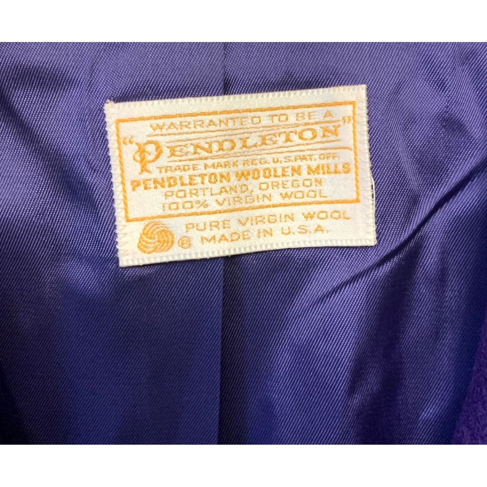 Pendleton VINTAGE Pendleton Blazer Jacket Lined wool Suit Coat Purple Sz 14 L/S Med/Large? Size XL / US 12-14 / IT 48-50 - 3 Thumbnail