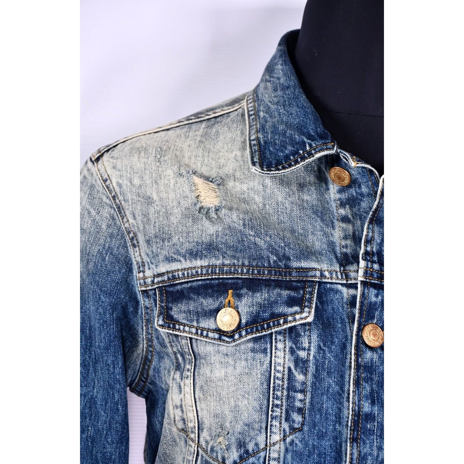 Jack & Jones JACK & JONES Jacket Denim blue L Mens Classic 100% Cotton Casual VINTAGE? Size US 33 - 7 Thumbnail