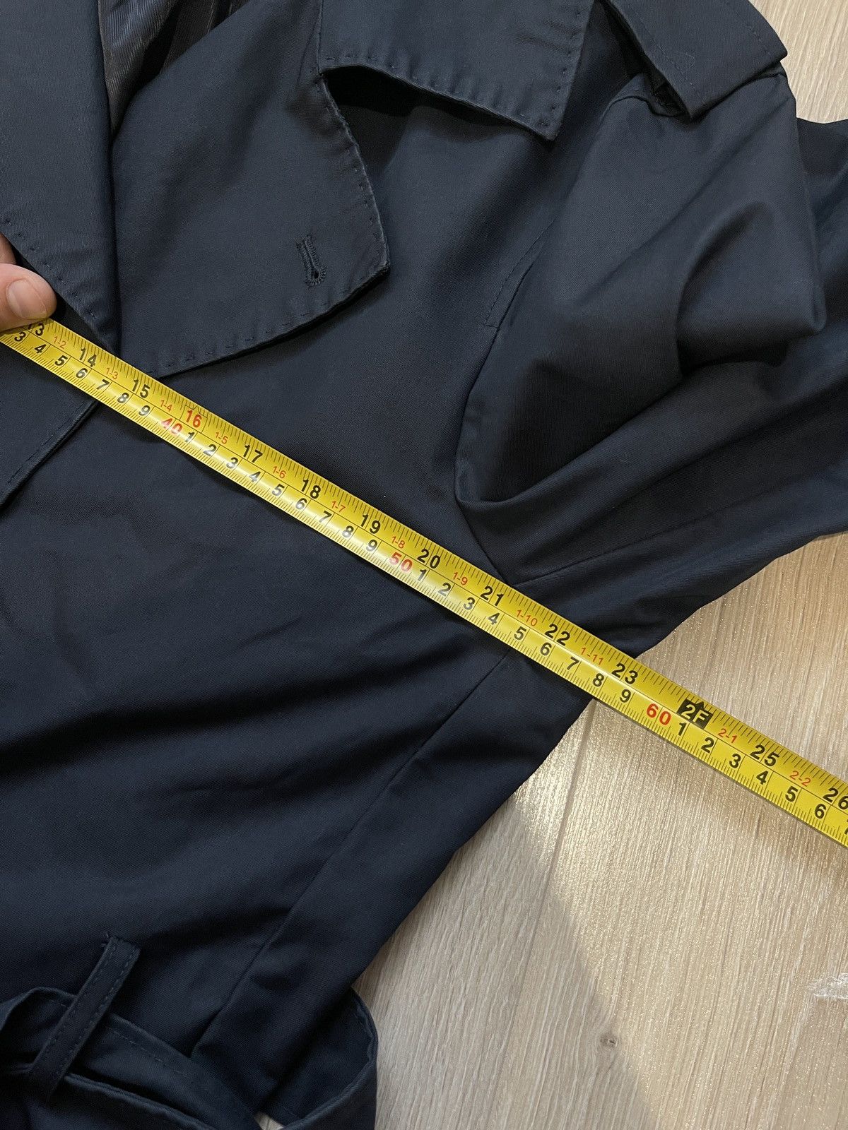 Designer GUTTERIDGE Trench cotton cloak blue double-breasted Size US XL / EU 56 / 4 - 18 Thumbnail