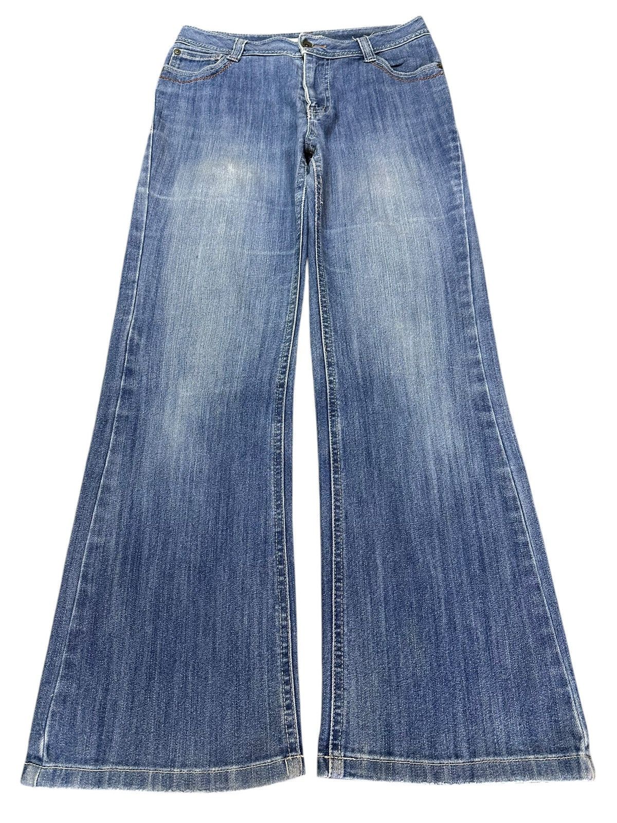 If Six Was Nine Vintage Japanese Brand Blue Faded Wash Style Wide Leg Jeans Size US 30 / EU 46 - 1 Thumbnail