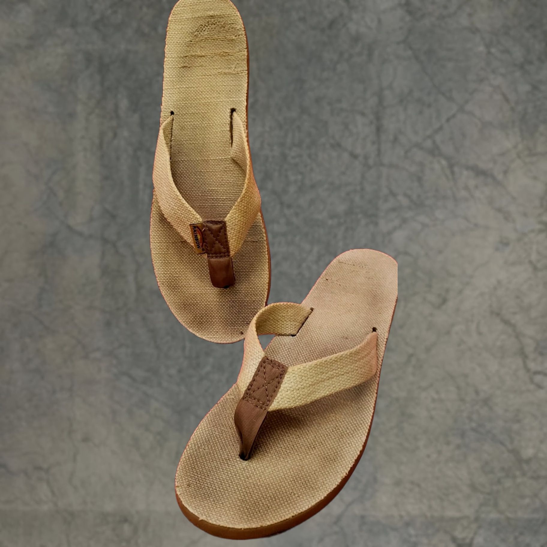 Rainbow Rainbow Sandals Sandal Woman US 9.5 Kahki Canvas Slip On Arch Single Layer Colorful M Women Size US 10 / IT 40 - 1 Thumbnail