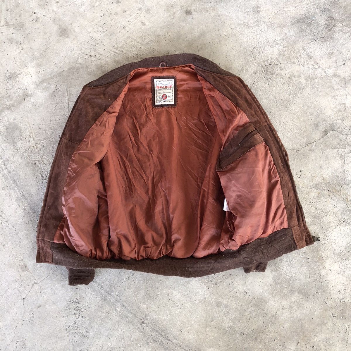 Vintage SEAHOP Vintage Suede Leather Jacket Size US M / EU 48-50 / 2 - 2 Thumbnail