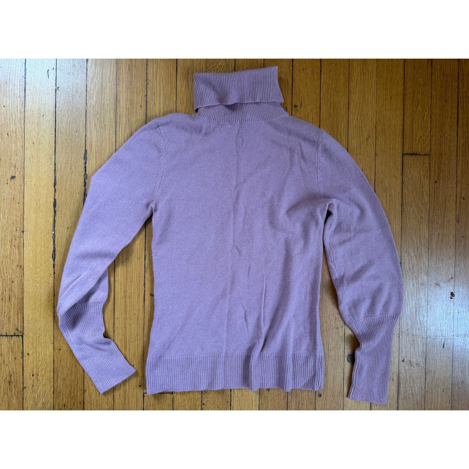 Luxe LUXE Arden B 100% Cashmere Pink Turtleneck Sweater Small Size S / US 4 / IT 40 - 1 Thumbnail