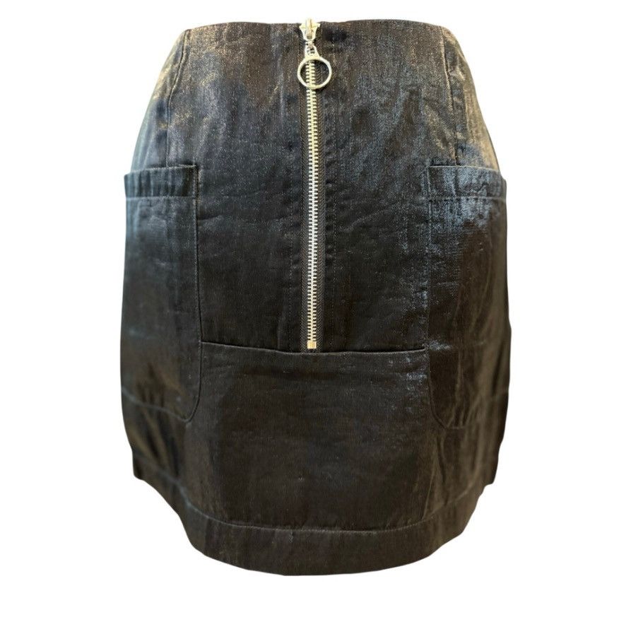 Other Honey Punch Black Mini Skirt – Size S – Velvet Look with Zip Size 27" / US 4 / IT 40 - 1 Thumbnail